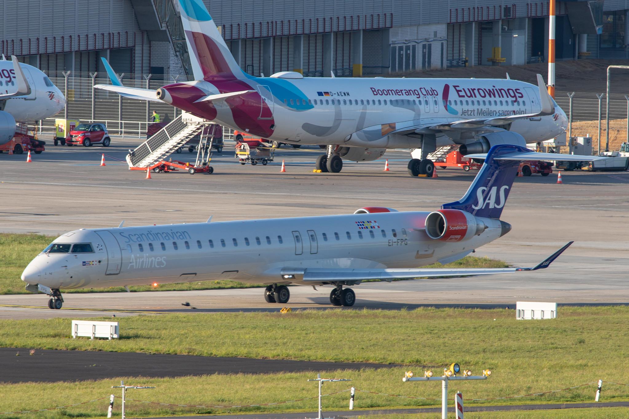 Hamburg Airport: SAS (SK / SAS) | Operator: Cityjet |  Mitsubishi CRJ-900LR CRJ9 | EI-FPG | MSN 15406