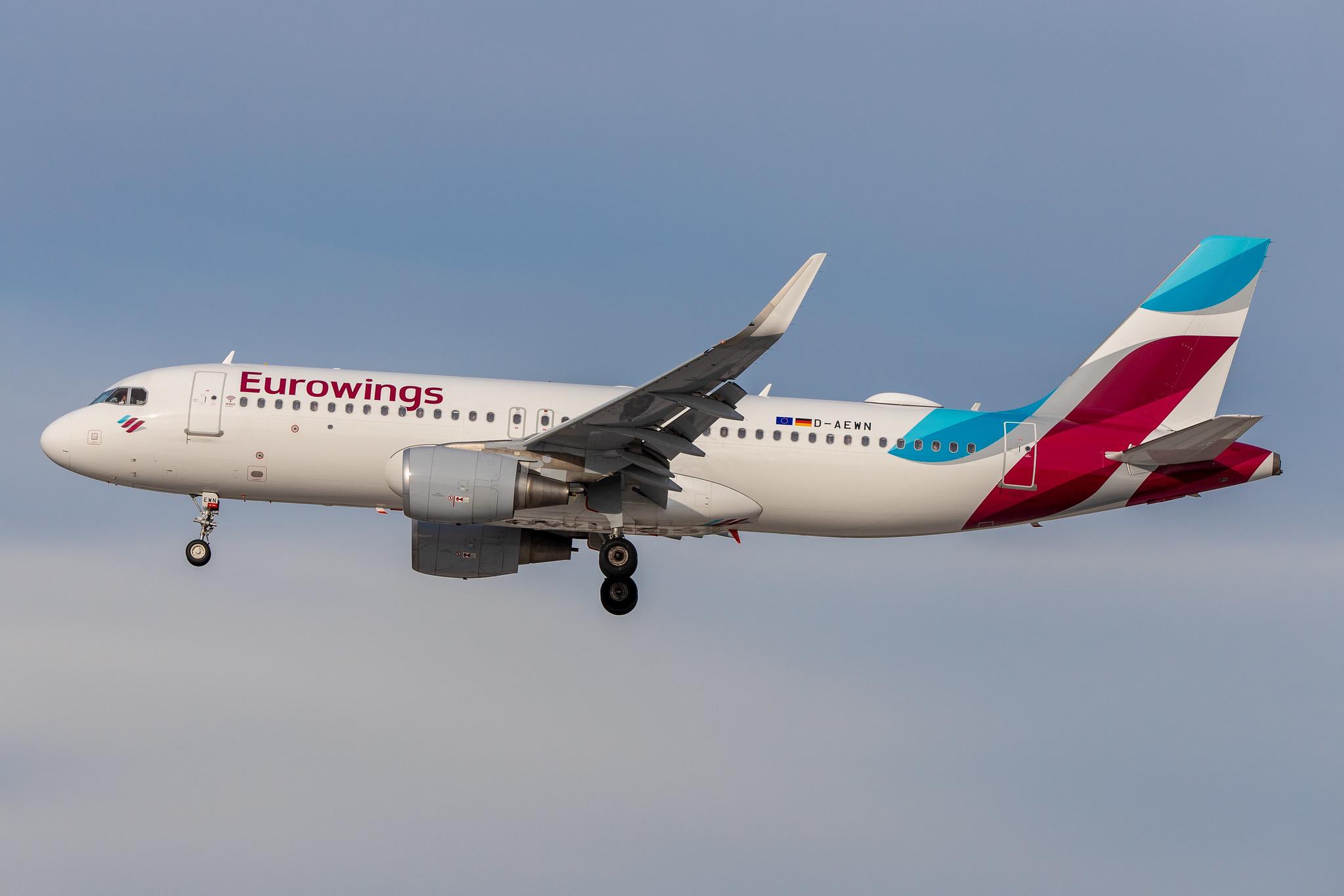 Hamburg Airport: Eurowings (EW / EWG) |  Airbus A320-214 A320 | D-AEWN | MSN 7393