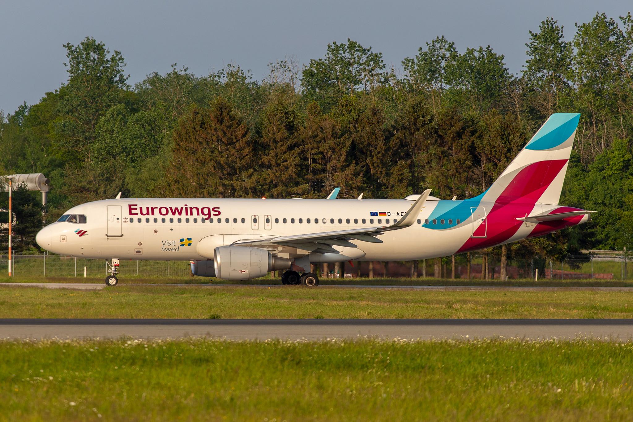 Hamburg Airport: Eurowings (EW / EWG) |  Livery: Visit Sweden/Göteborg Livery |  Airbus A320-214 A320 | D-AEWG | MSN 7121