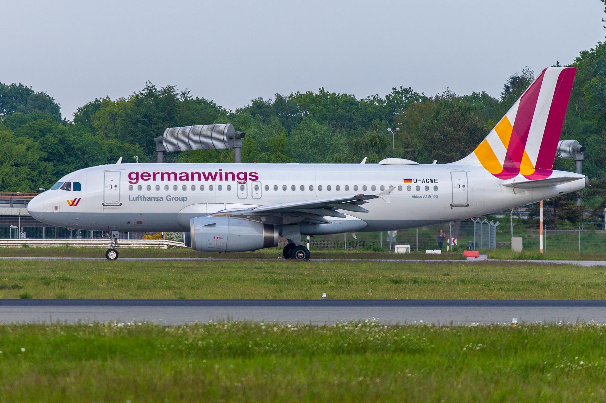 Hamburg Airport: Eurowings (EW / EWG) |  Airbus A319-132 A319 | D-AGWE | MSN 3128 | Germanwings