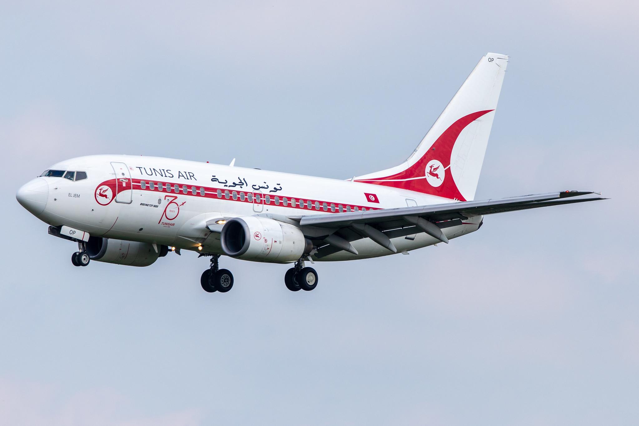 Hamburg Airport: Tunisair (TU / TAR) |  Livery: Retro Livery |  Boeing 737-6H3 B736 | TS-IOP | MSN 29500