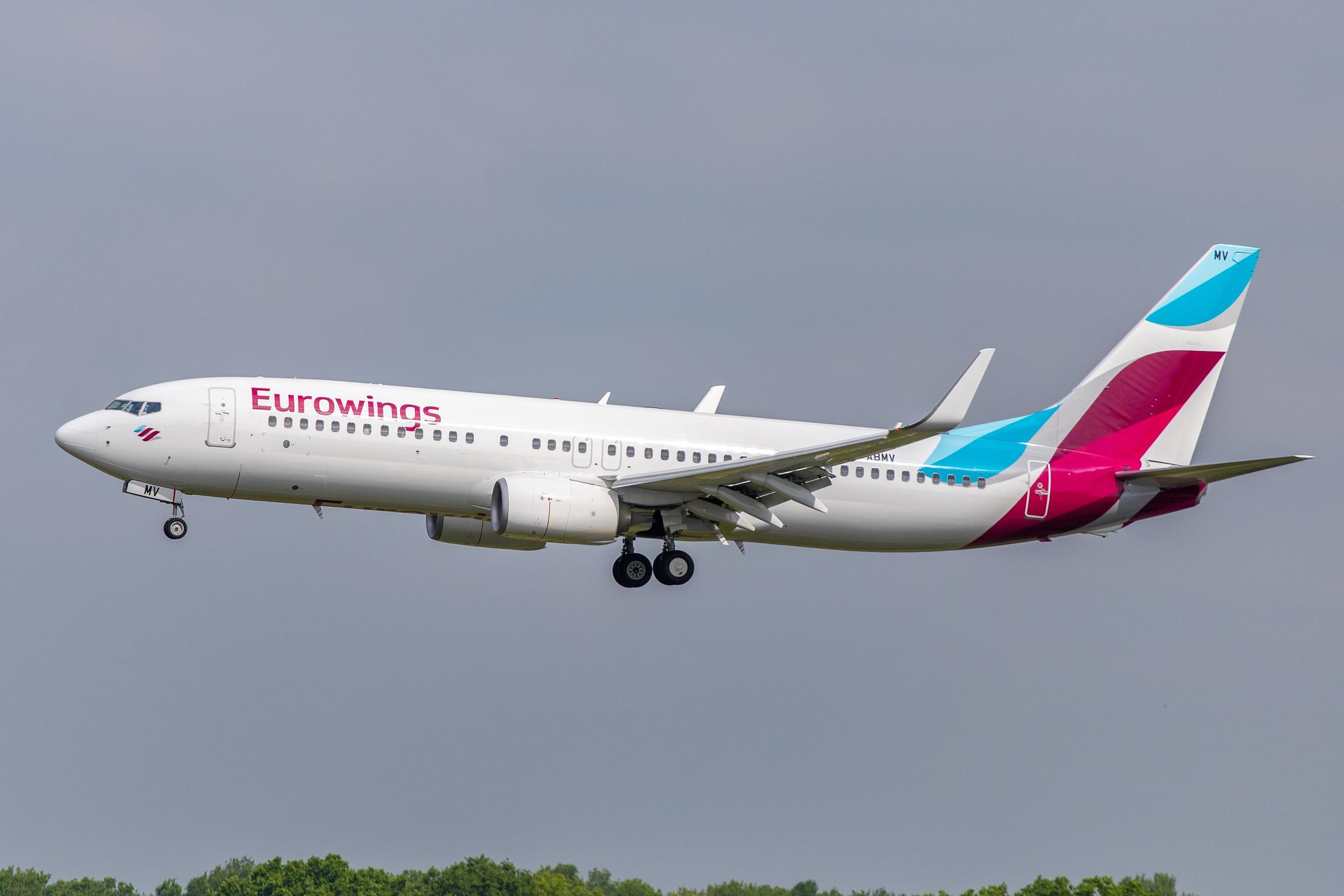 Hamburg Airport: Eurowings (EW / EWG) | Operator: TUI fly |  Boeing 737-86J B738 | D-ABMV | MSN 37785
