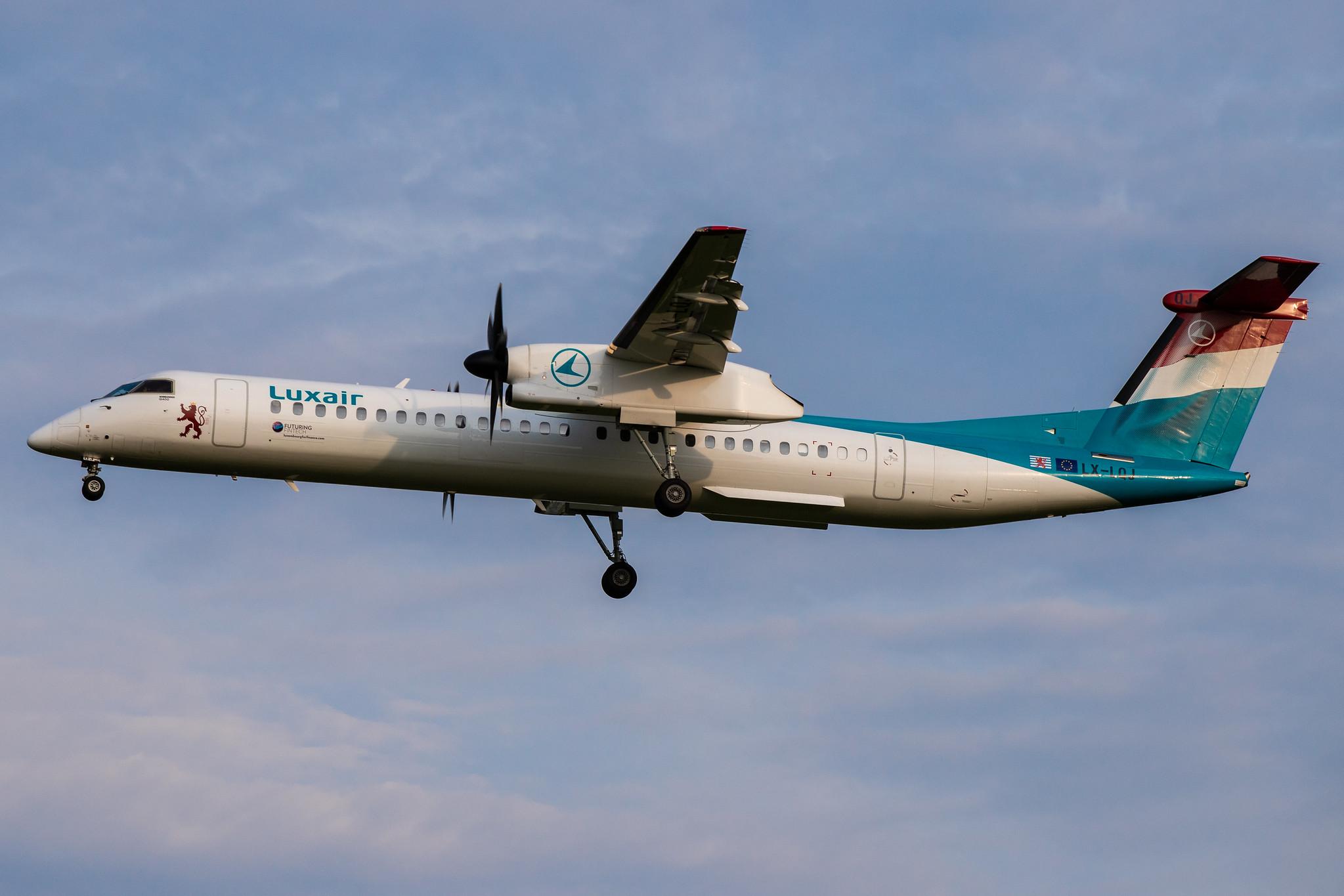 Hamburg Airport: Luxair (LG / LGL) |  De Havilland Canada Dash 8-400 DH8D | LX-LQJ | MSN 4562