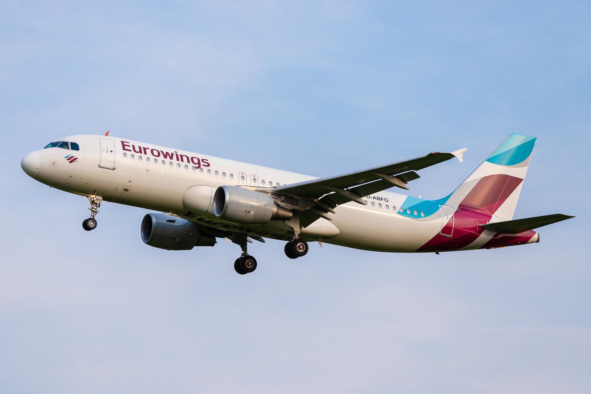 Hamburg Airport: Eurowings (EW / EWG) | Operator: Eurowings Europe |  Airbus A320-214 A320 | D-ABFO | MSN 4565