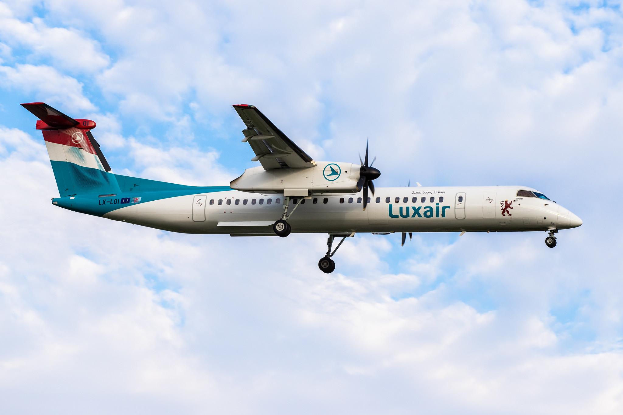 Hamburg Airport: Luxair (LG / LGL) |  De Havilland Canada Dash 8-400 DH8D | LX-LQI | MSN 4534
