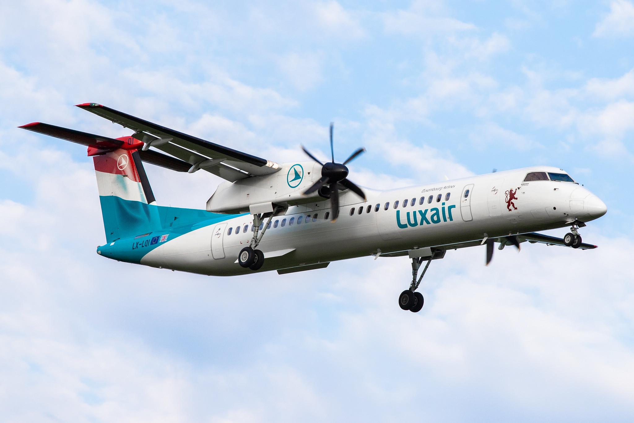 Hamburg Airport: Luxair (LG / LGL) |  De Havilland Canada Dash 8-400 DH8D | LX-LQI | MSN 4534