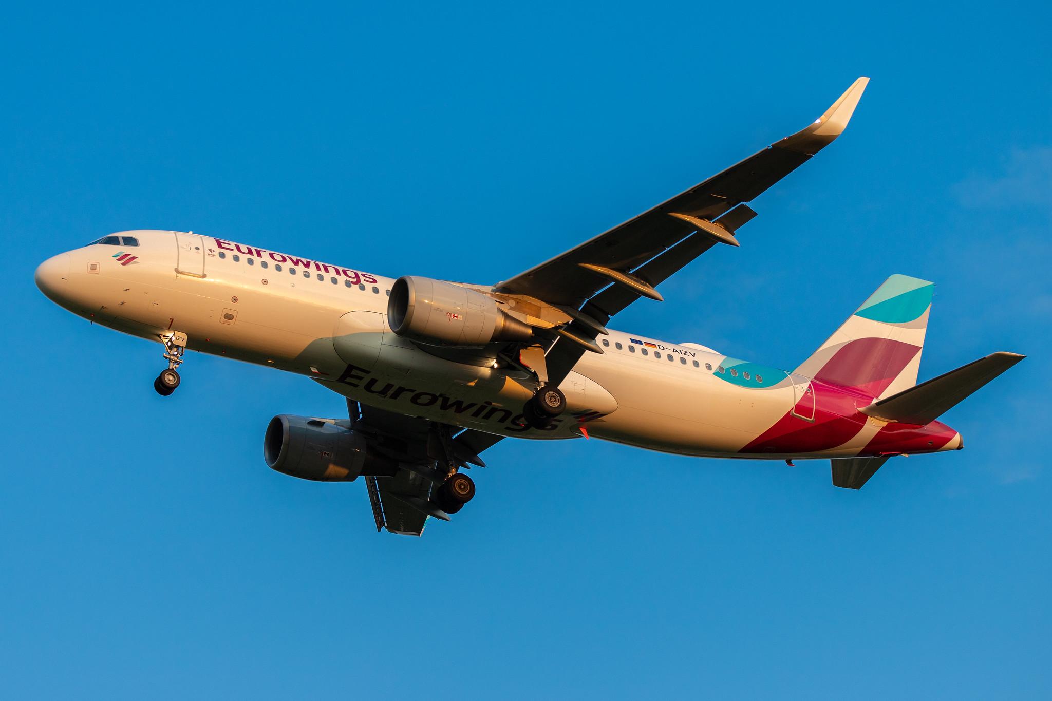 Hamburg Airport: Eurowings (EW / EWG) |  Airbus A320-214 A320 | D-AIZV | MSN 5658