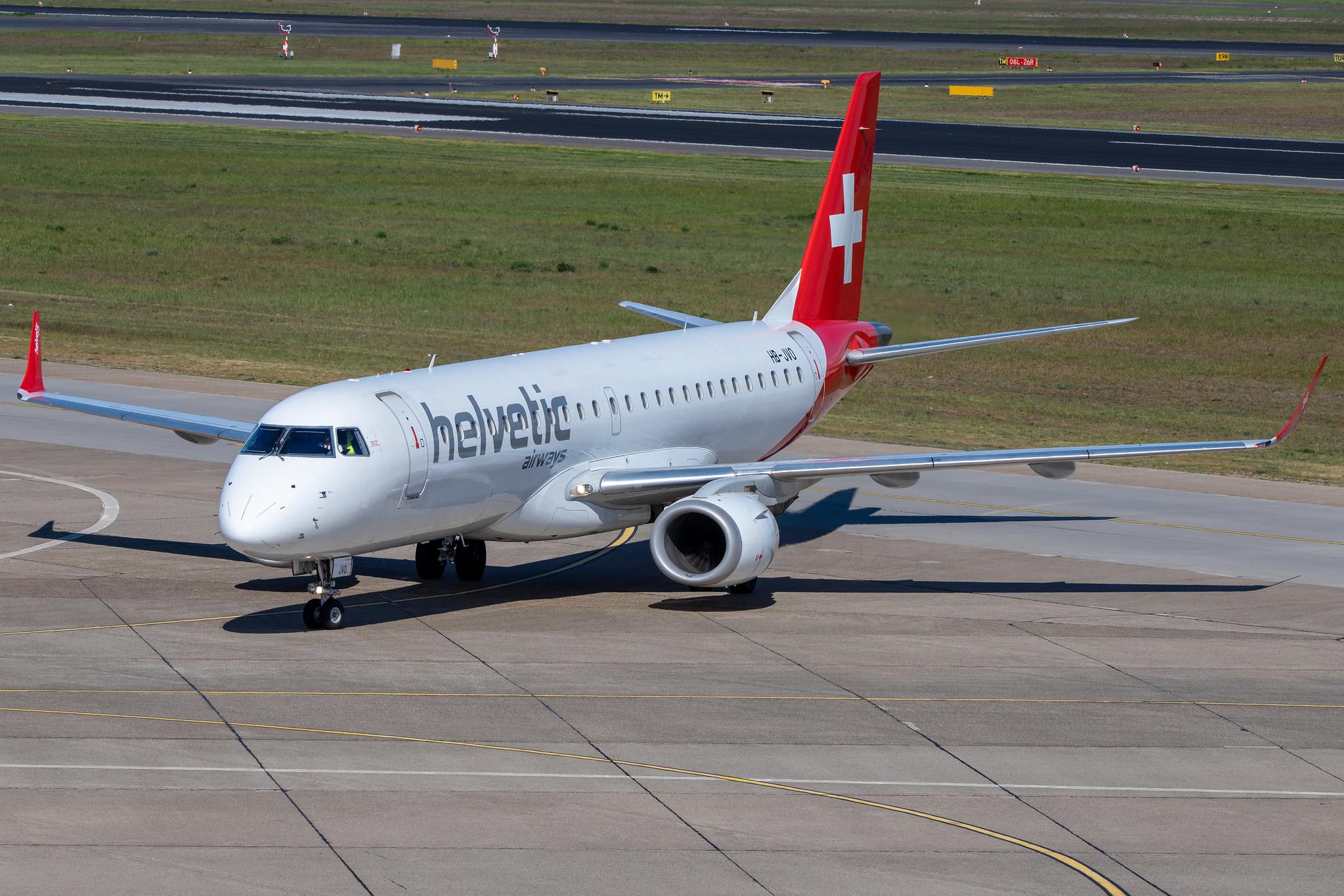 Flughafen Berlin Tegel (TXL): Helvetic Airways Embraer ERJ-190LR E190 HB-JVO MSN 19000294