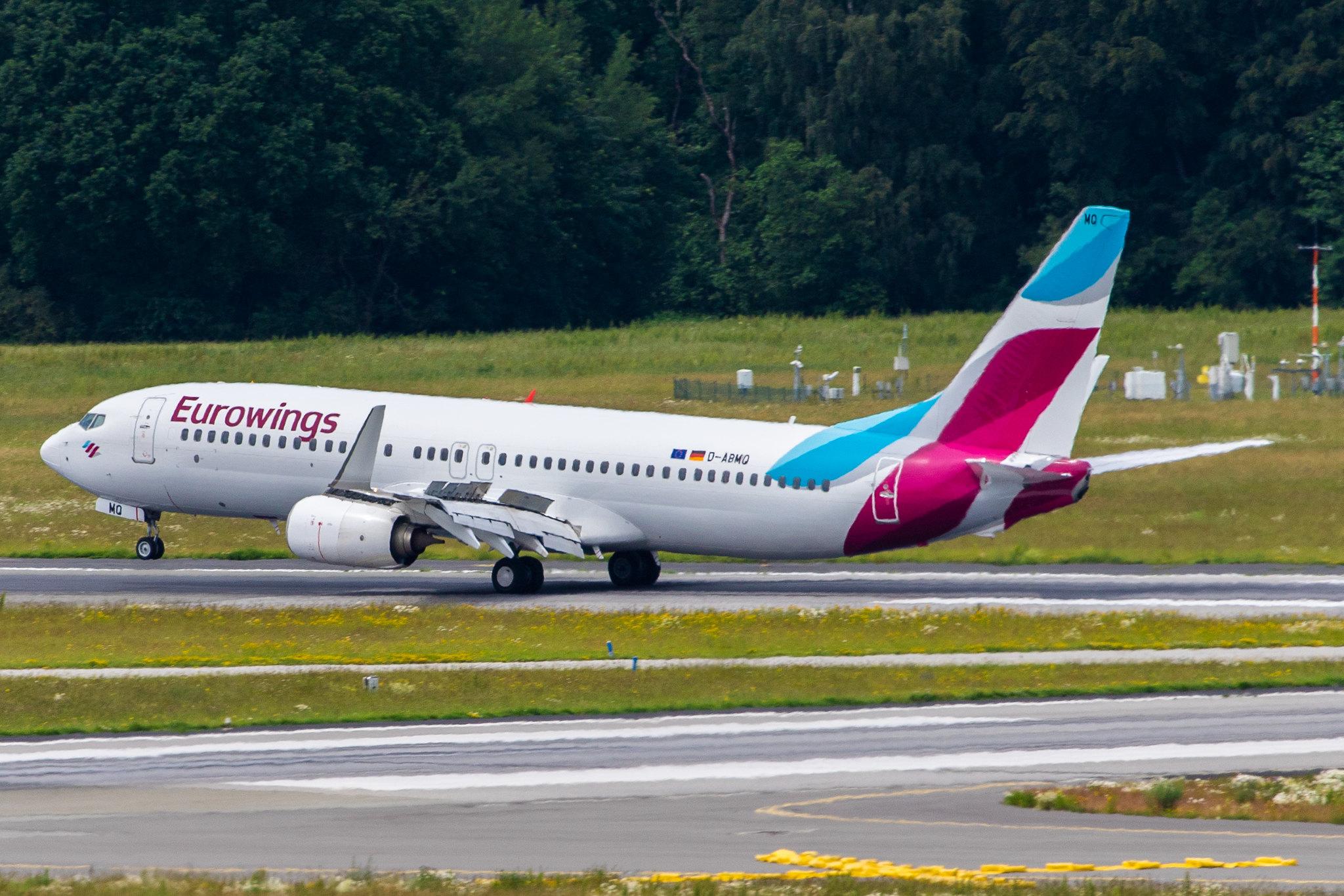 Hamburg Airport: Eurowings (EW / EWG) | Operator: TUI fly |  Boeing 737-86J B738 | D-ABMQ | MSN 37780