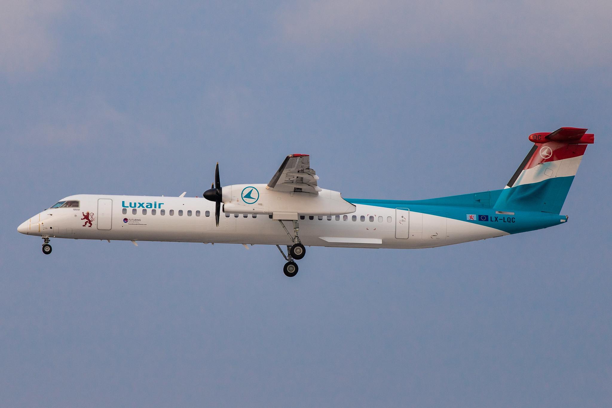 Hamburg Airport: Luxair (LG / LGL) |  De Havilland Canada Dash 8-400 DH8D | LX-LQC | MSN 4513