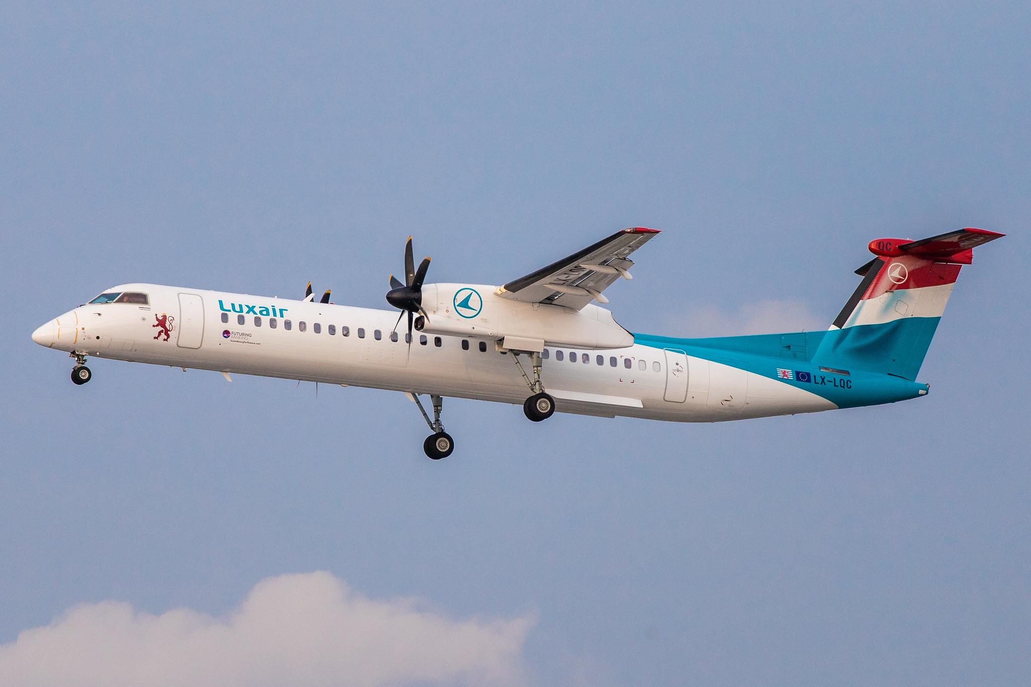 Hamburg Airport: Luxair (LG / LGL) |  De Havilland Canada Dash 8-400 DH8D | LX-LQC | MSN 4513