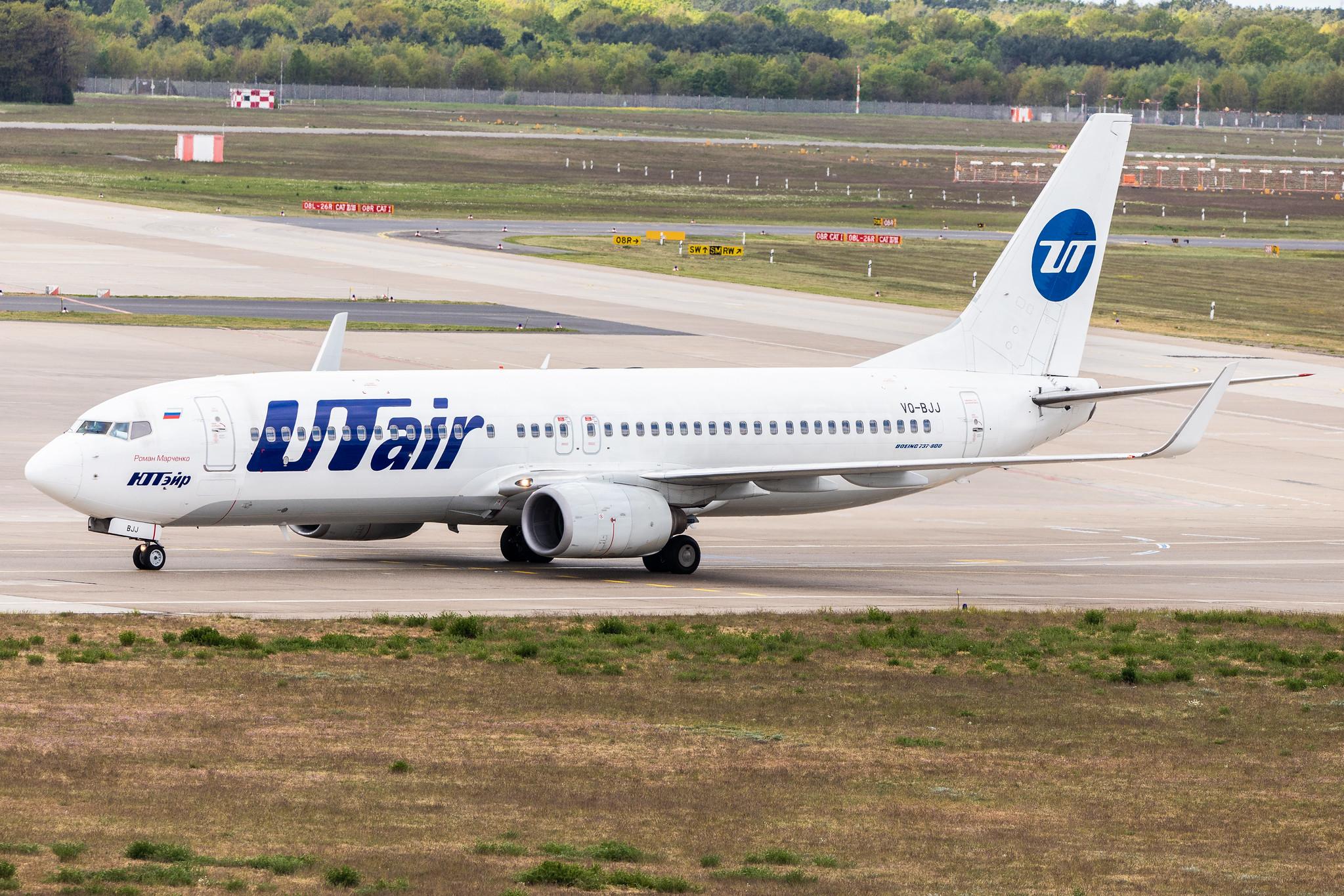 Flughafen Berlin Tegel (TXL): UTair (UT / UTA) |  Boeing 737-8AS B738 | VQ-BJJ | MSN 29937