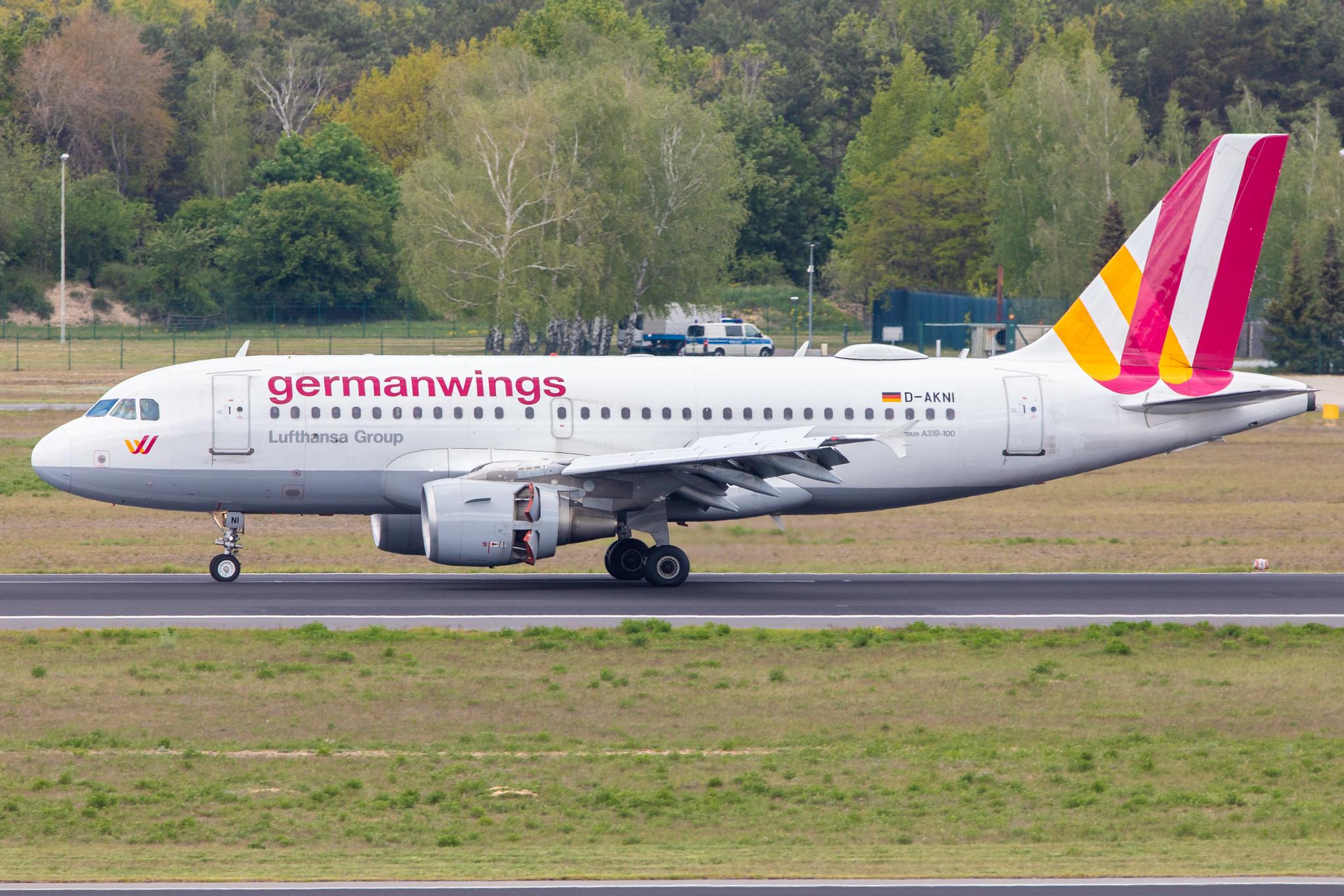 Flughafen Berlin Tegel (TXL): Germanwings (4U / GWI) |  Airbus A319-112 A319 | D-AKNI | MSN 1016