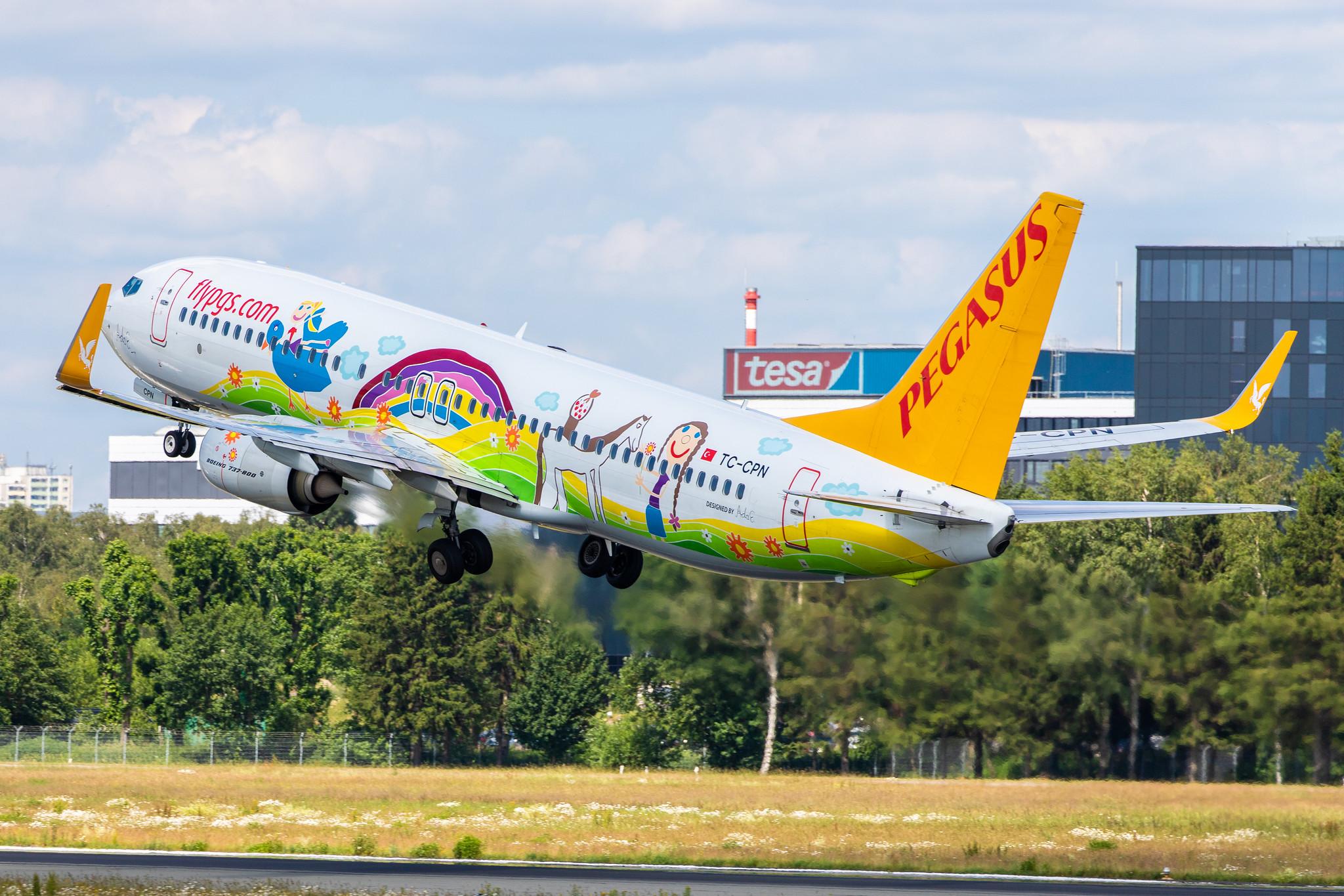 Hamburg Airport: Pegasus (PC / PGT) |  Livery: Ada E. Livery | Operator: Pegasus Airlines |  Boeing 737-82R B738 | TC-CPN | MSN 40013