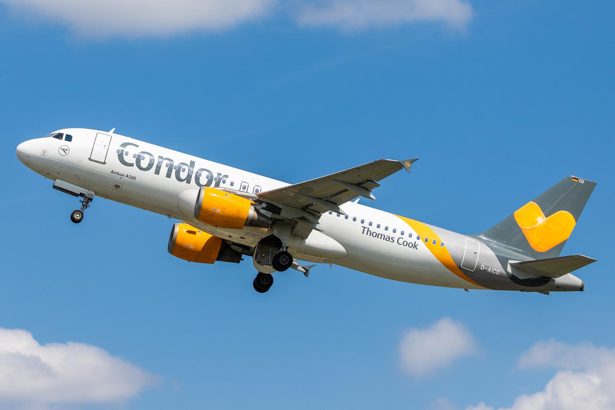 Hamburg Airport: Condor (DE / CFG) |  Airbus A320-212 A320 | D-AICD | MSN 0884
