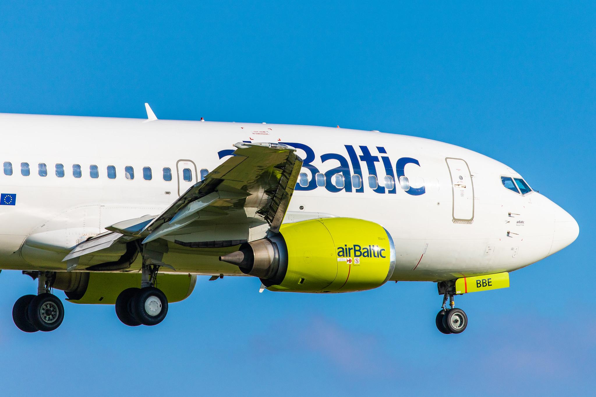 Hamburg Airport (HAM/EDDH): Air Baltic (BT / BTI) |  Boeing 737-53S B735 | YL-BBE | MSN 29073