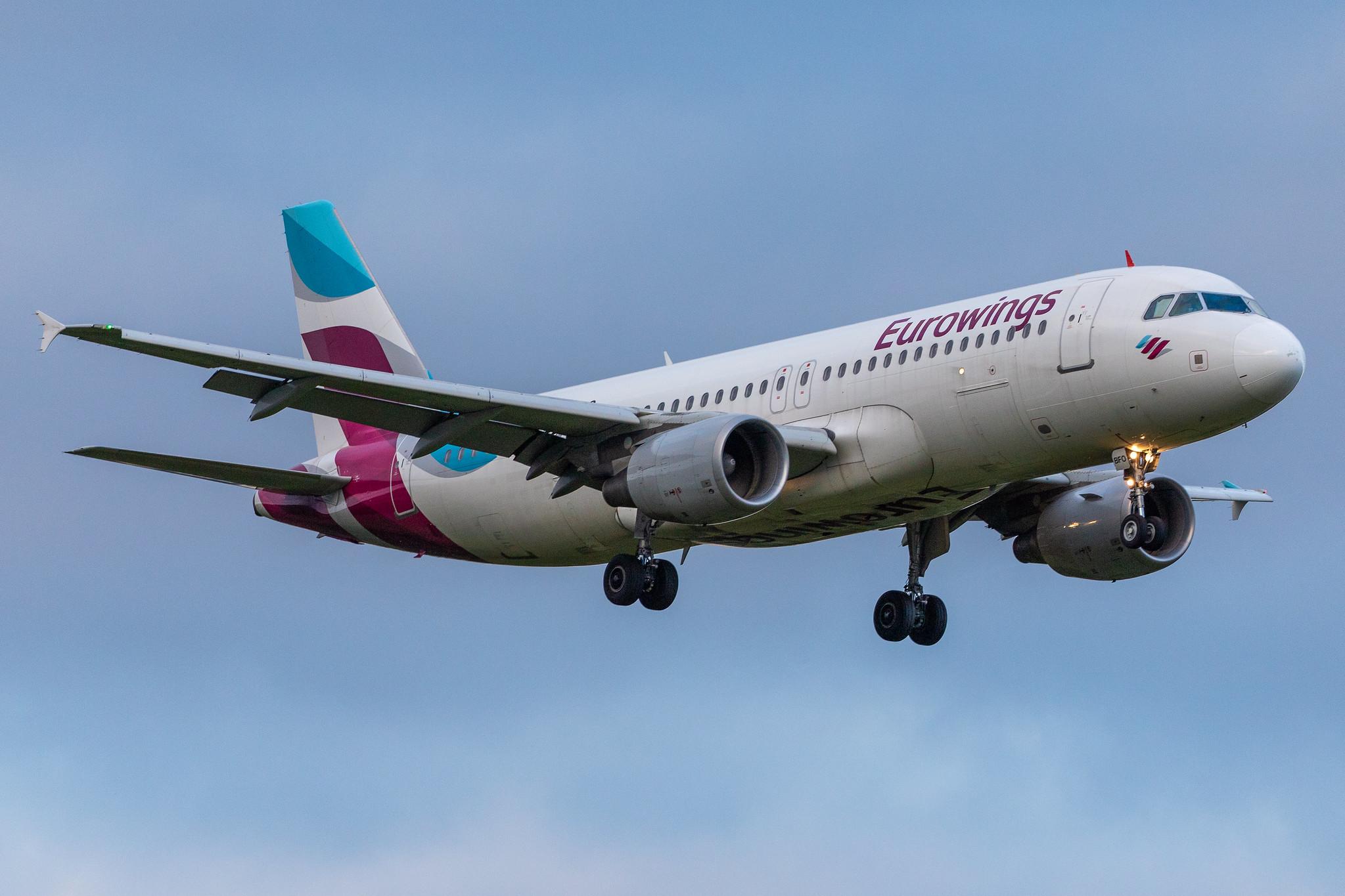 Hamburg Airport: Eurowings (EW / EWG) | Operator: Eurowings Europe |  Airbus A320-214 A320 | D-ABFO | MSN 4565