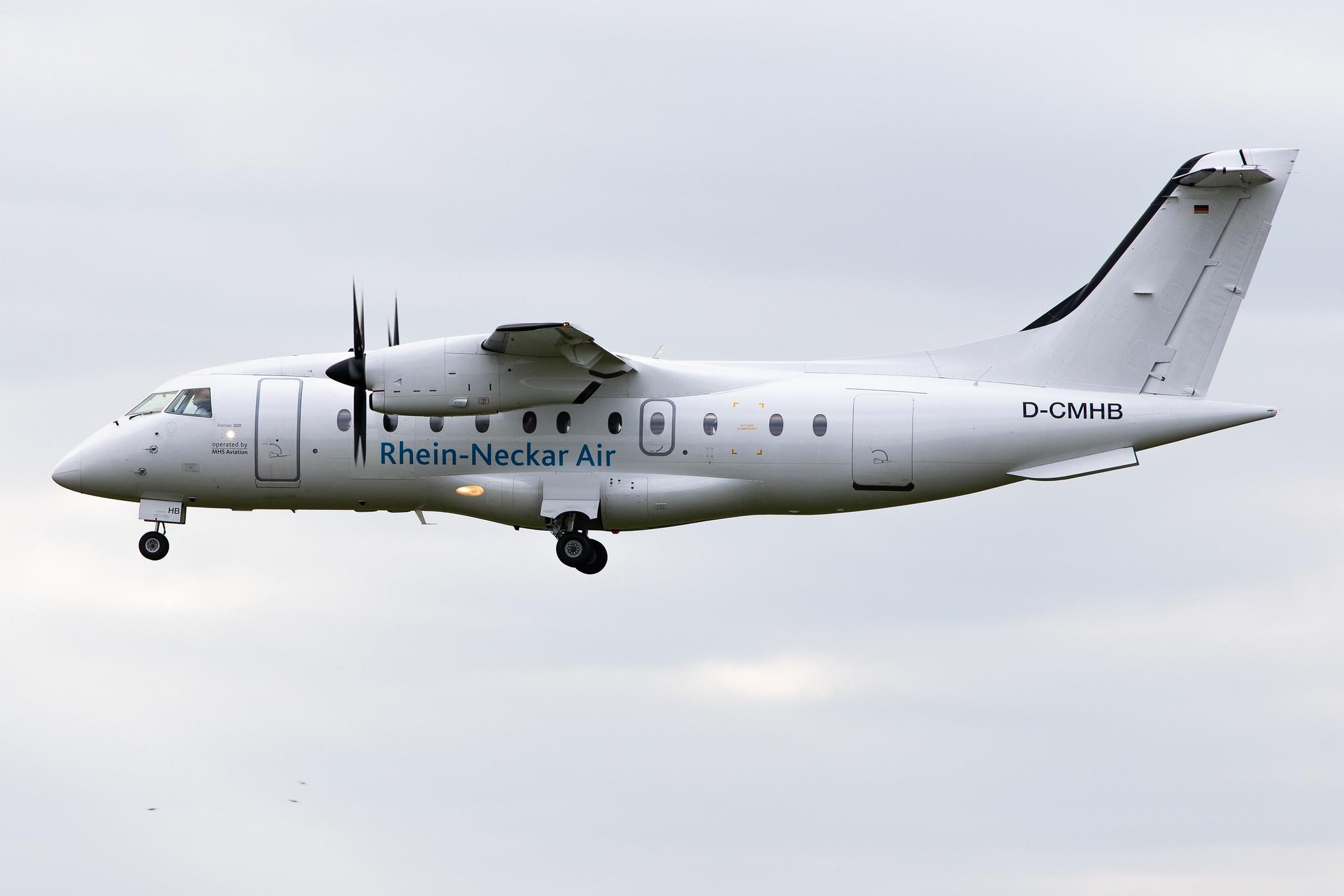 Hamburg Airport: Rhein-Neckar Air (M2 / MHV) | Operator: MHS Aviation |  Dornier 328-110 D328 | D-CMHB | MSN 3110