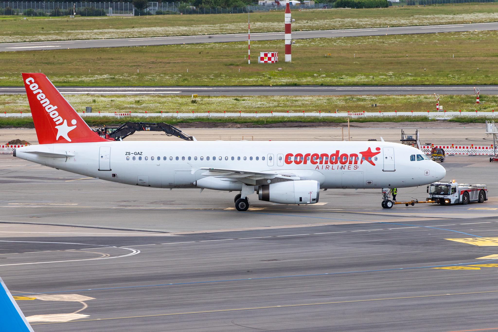 Hamburg Airport: Corendon Airlines (XC / CAI) | Operator: Global Aviation Operations |  Airbus A320-231 A320 | ZS-GAZ | MSN 0081