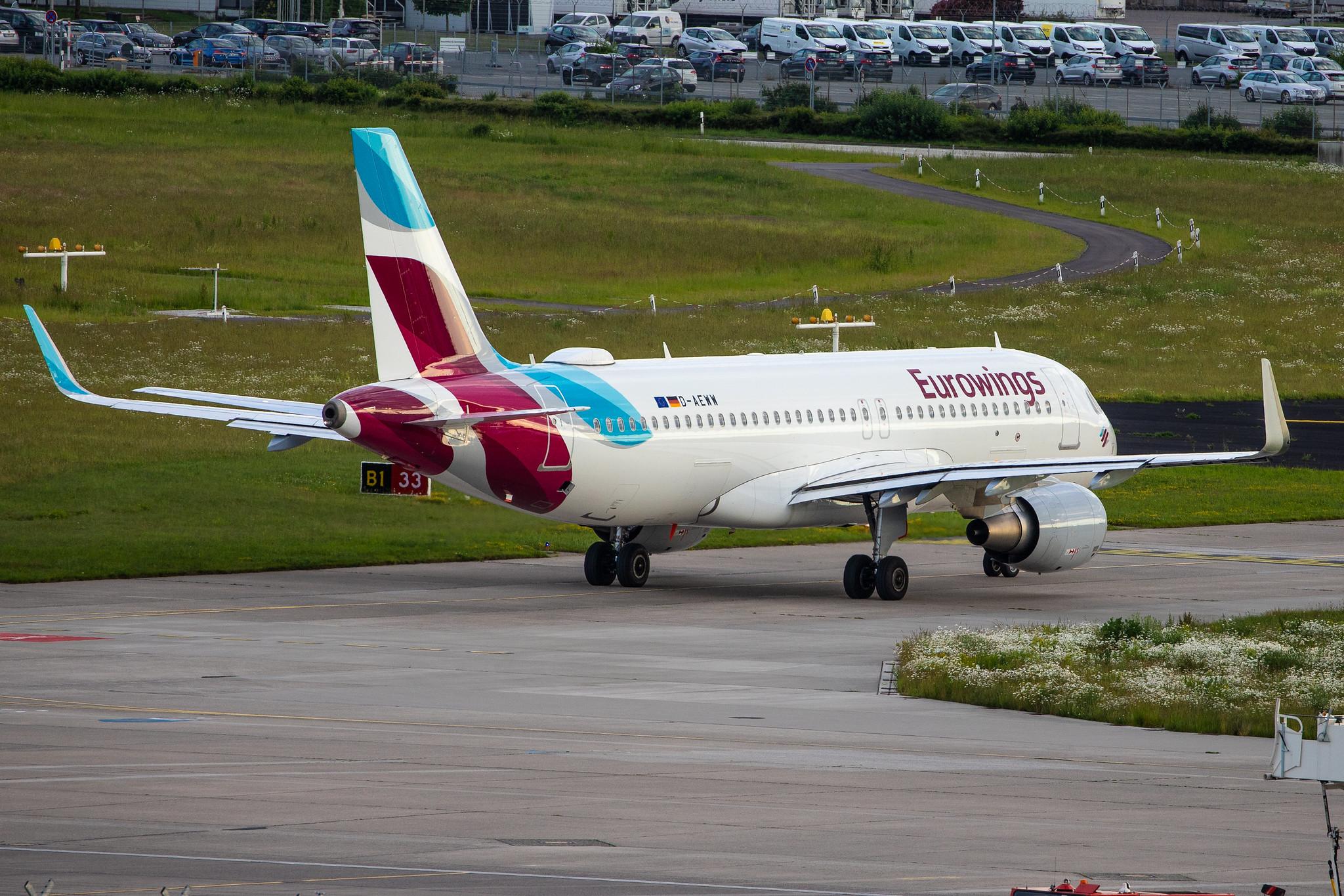 Hamburg Airport (HAM/EDDH): Eurowings (EW / EWG) |  Airbus A320-214 A320 | D-AEWW | MSN 7615