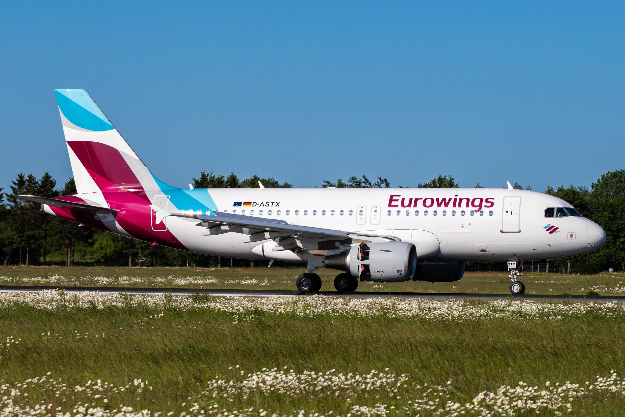 Hamburg Airport (HAM/EDDH): Eurowings (EW / EWG) | Operator: Germanwings |  Airbus A319-112 A319 | D-ASTX | MSN 3202