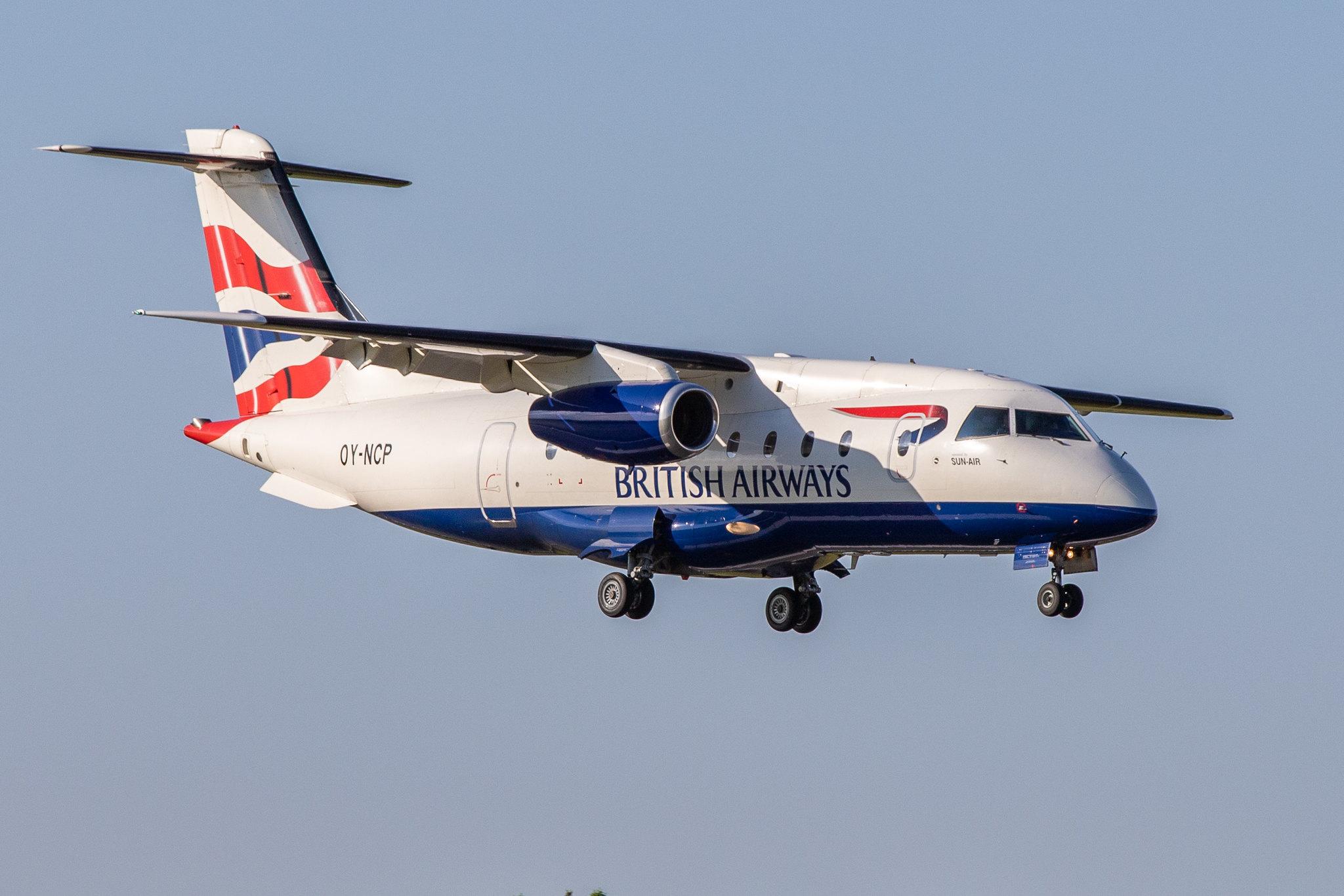 Hamburg Airport (HAM/EDDH): British Airways (BA / BAW) | Operator: Sun-Air |  Dornier 328-300 J328 | OY-NCP | MSN 3219