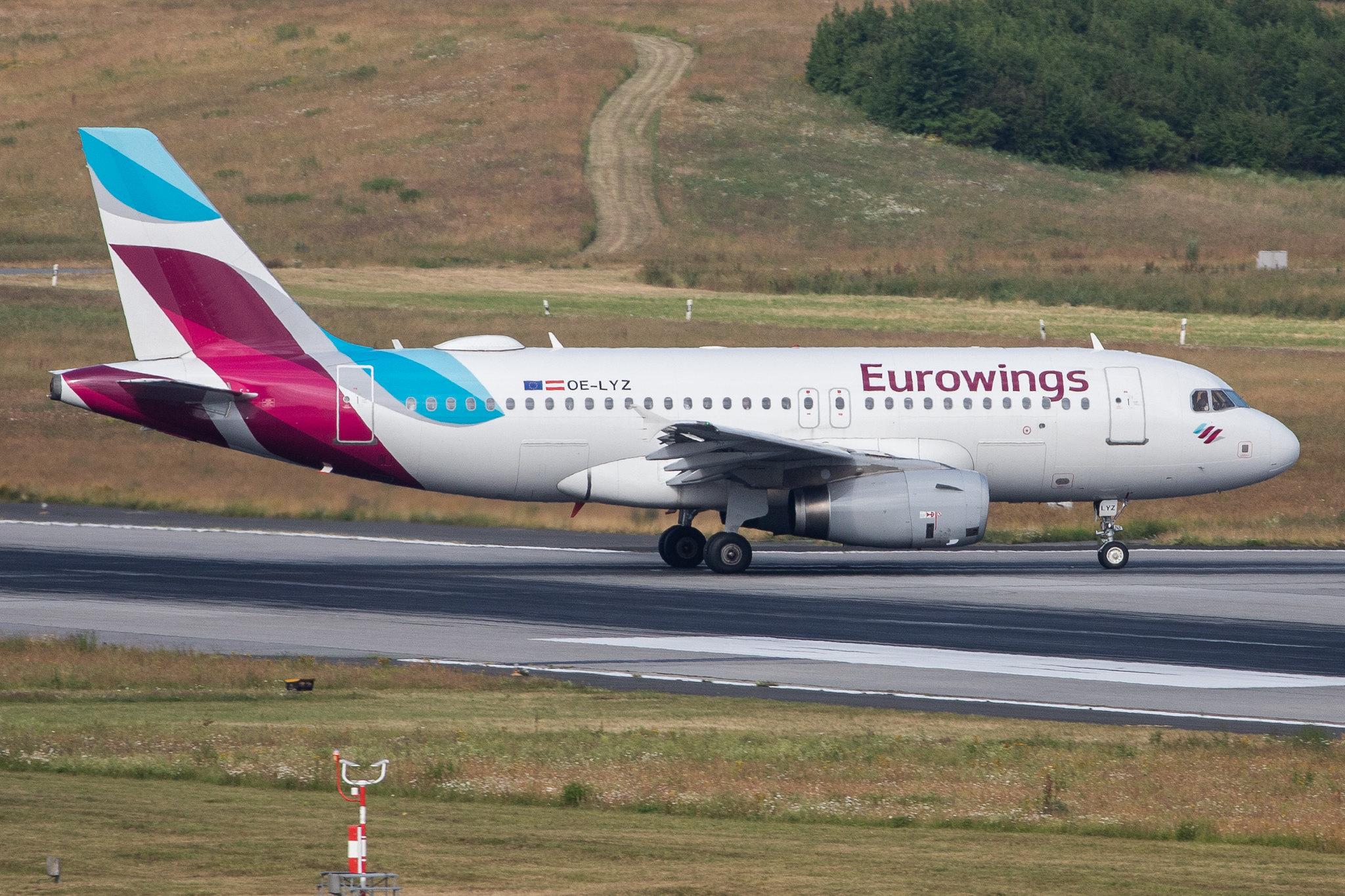 Hamburg Airport: Eurowings (EW / EWG) | Operator: Eurowings Europe |  Airbus A319-132 A319 | OE-LYZ | MSN 4227
