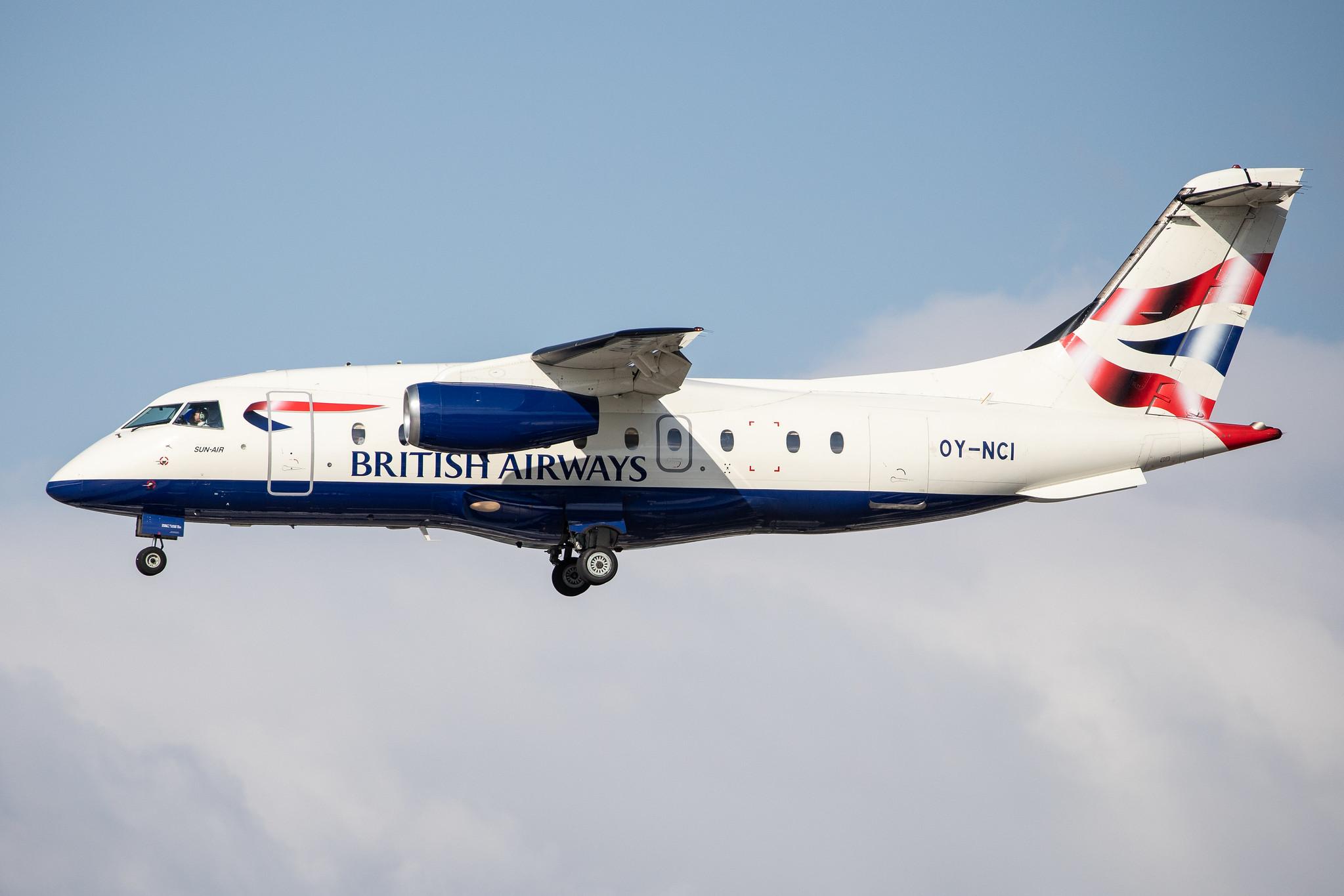 Hamburg Airport: British Airways (BA / BAW) | Operator: Sun-Air |  Dornier 328-300 JET J328 | OY-NCI | MSN 3142