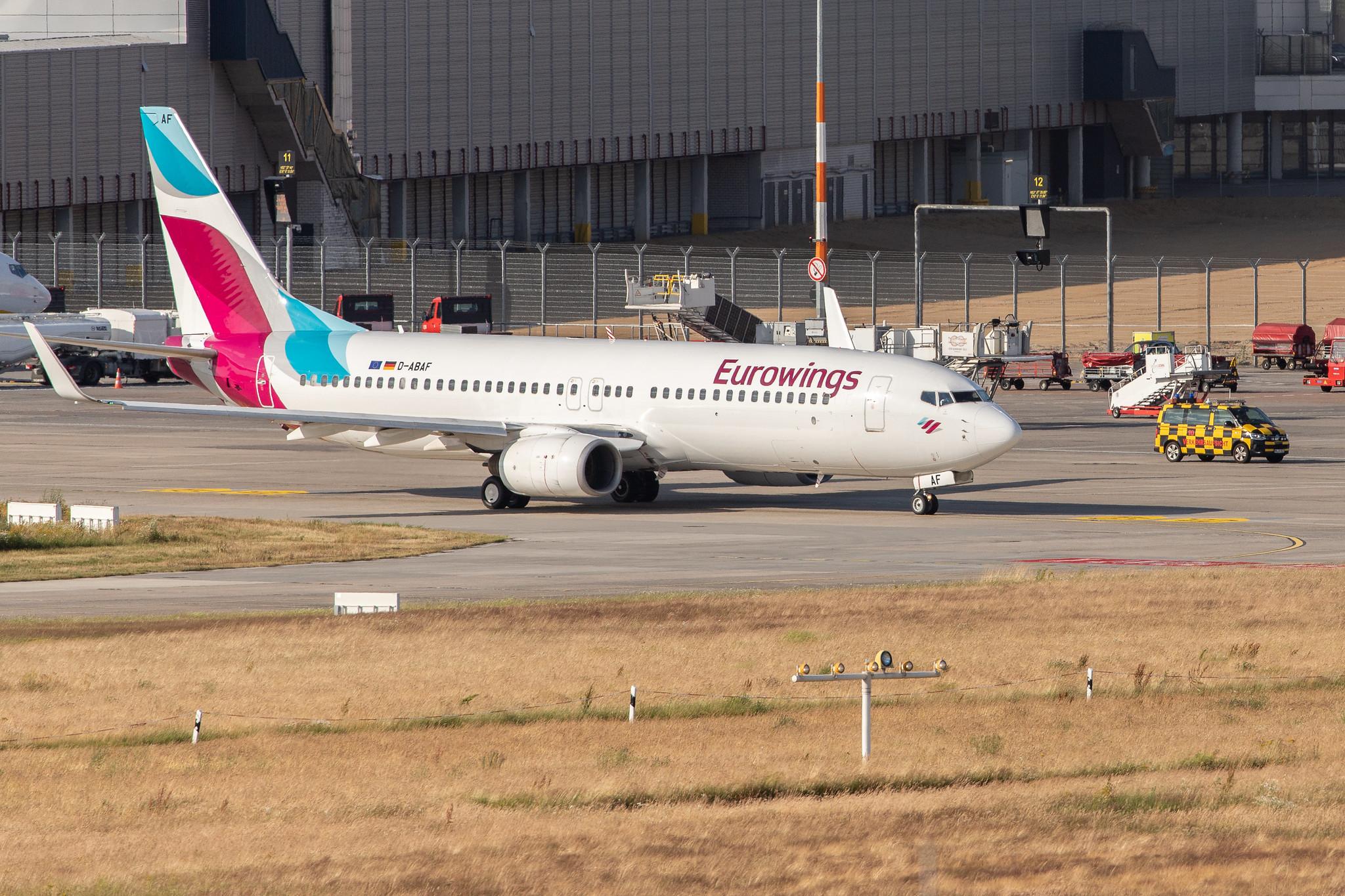 Hamburg Airport: Eurowings (EW / EWG) | Operator: TUI fly |  Boeing 737-86J B738 | D-ABAF | MSN 30878