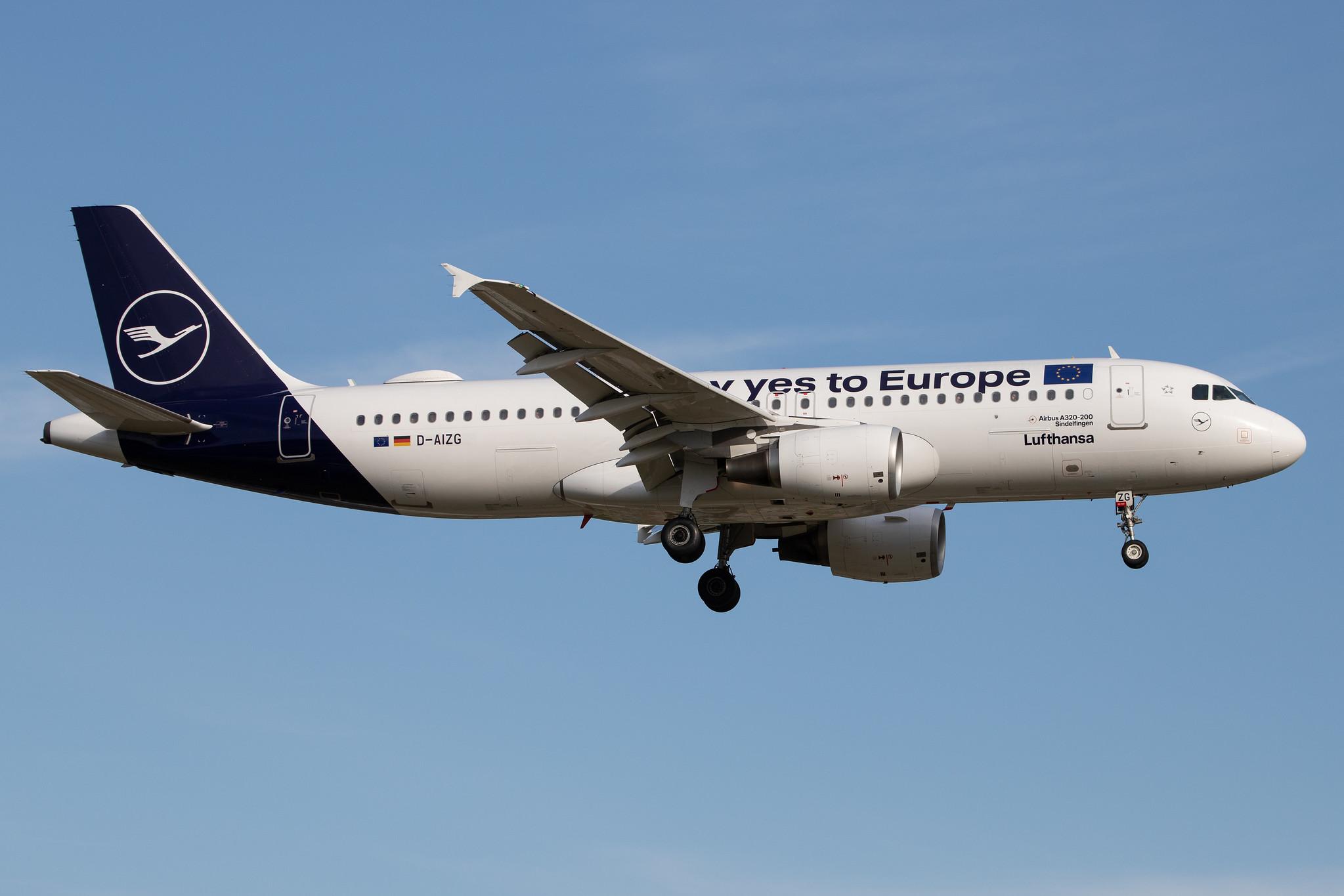 Hamburg Airport: Lufthansa (LH / DLH) | Livery: Say yes to Europe Livery | Airbus A320-214 A320 | D-AIZG | MSN 4324