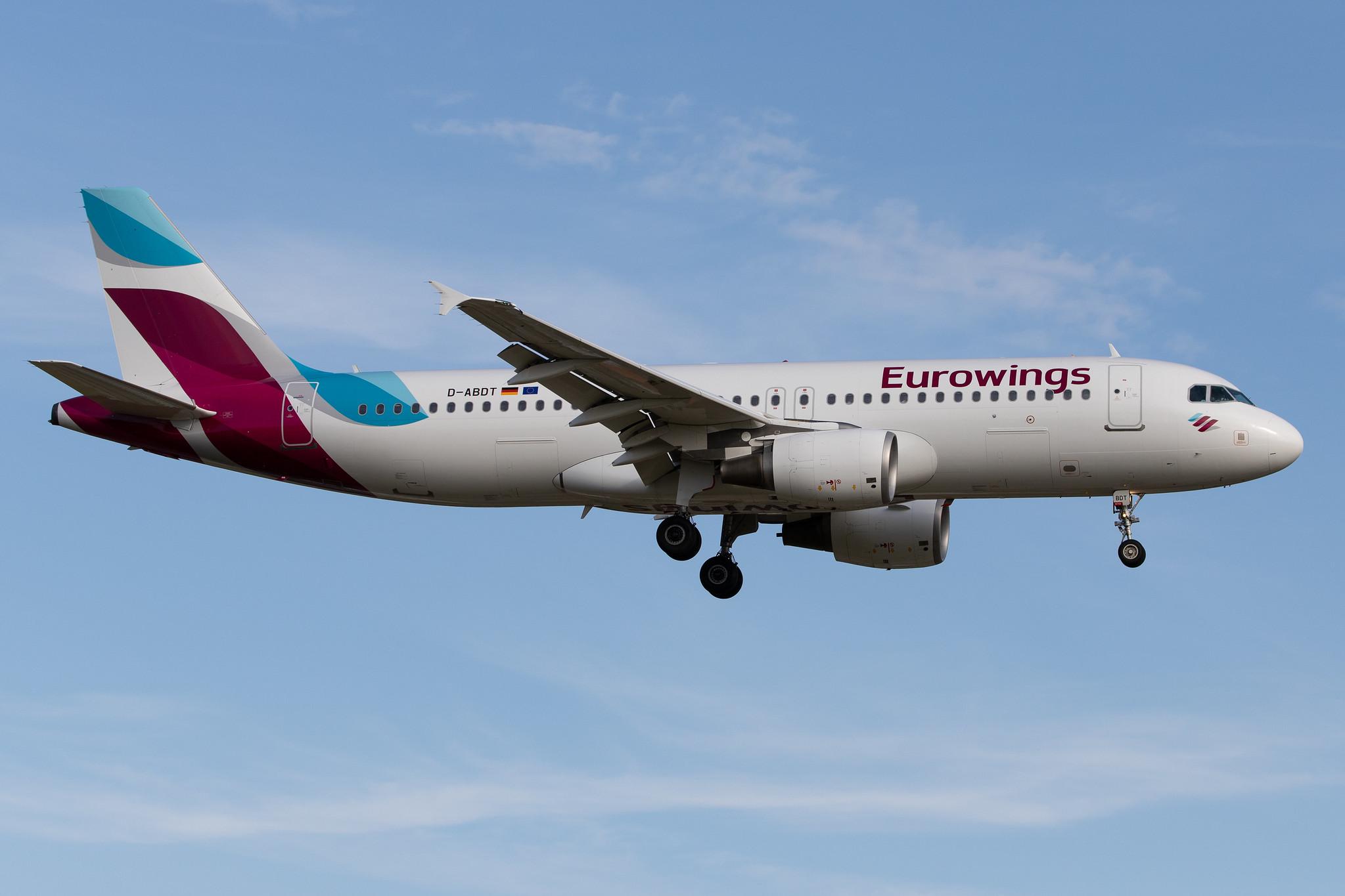 Hamburg Airport: Eurowings (EW / EWG) |  Airbus A320-214 A320 | D-ABDT | MSN 3422