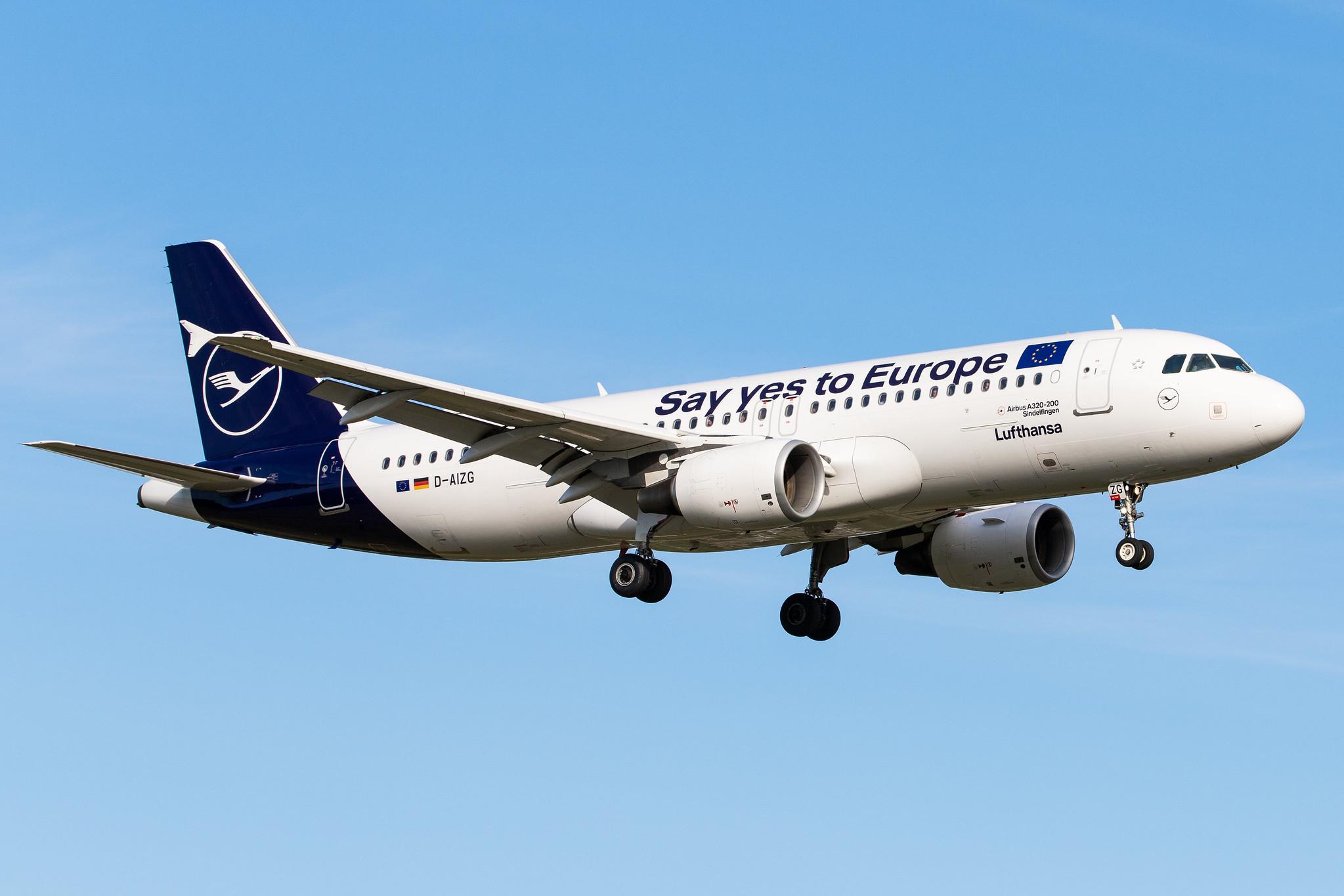 Hamburg Airport: Lufthansa (LH / DLH) | Livery: Say yes to Europe Livery | Airbus A320-214 A320 | D-AIZG | MSN 4324
