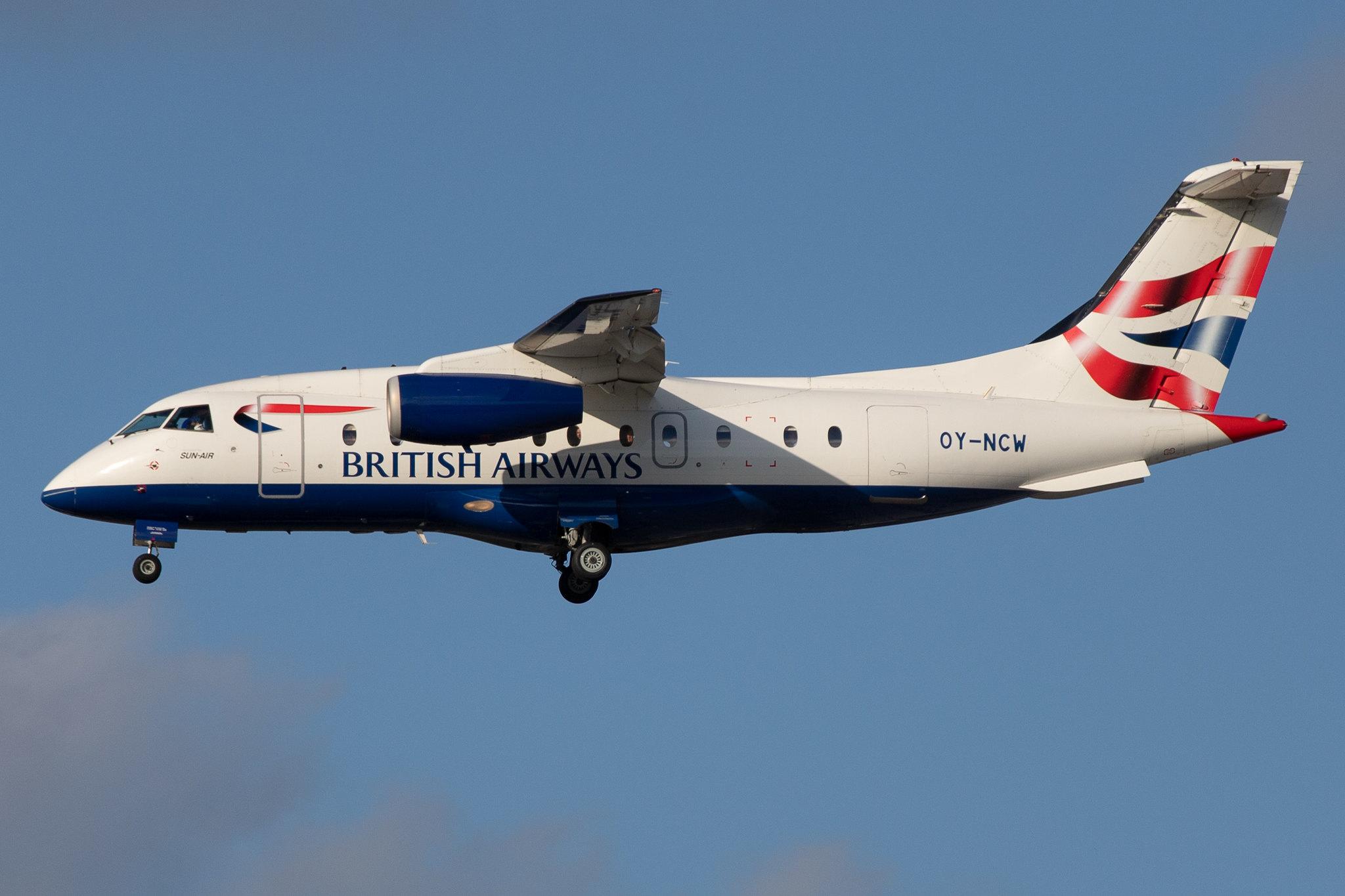 Hamburg Airport: British Airways (BA / BAW) | Operator: Sun-Air |  Dornier Do-328JET-300 J328 | OY-NCW | MSN 3131