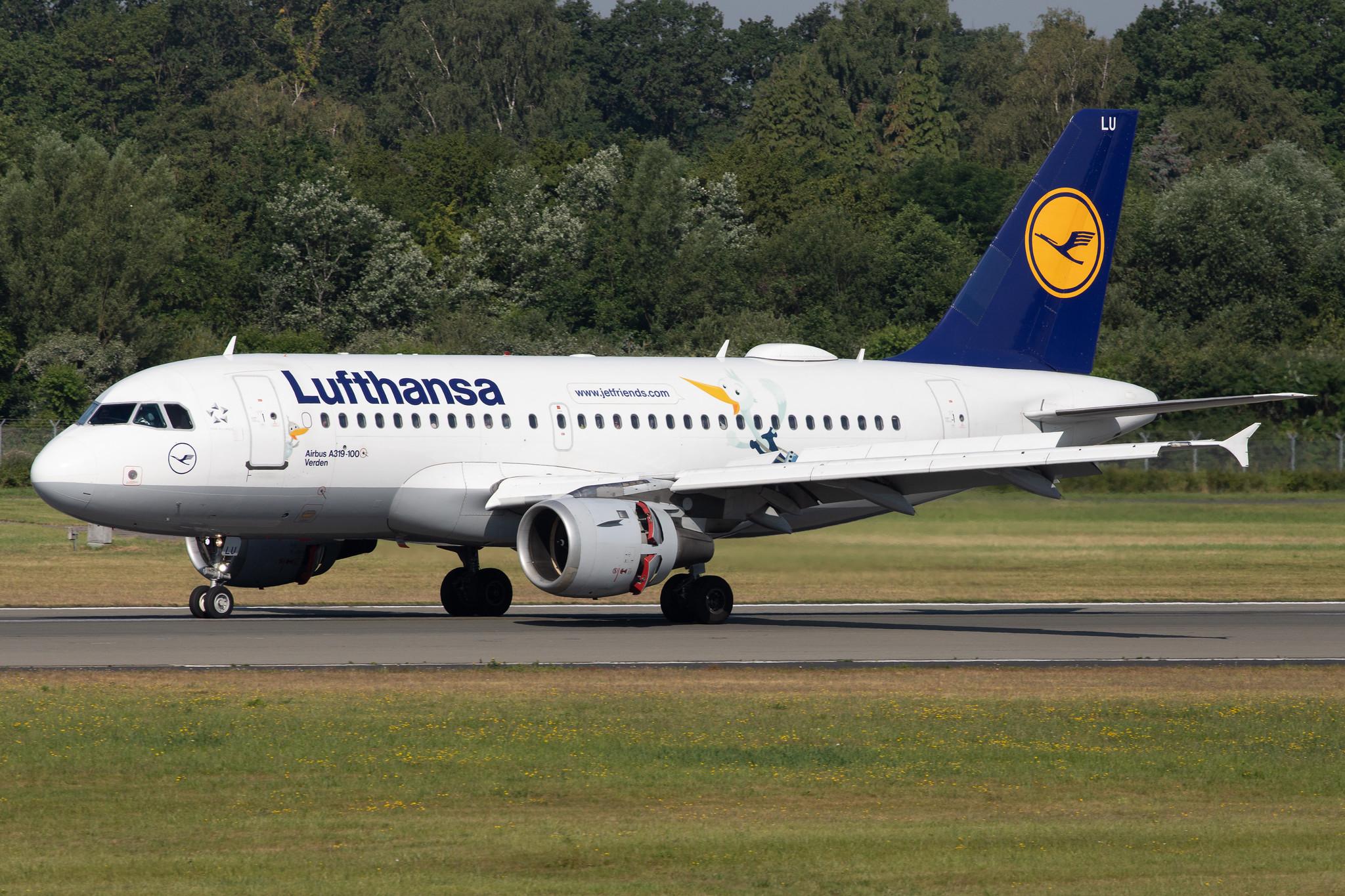 Hamburg Airport: Lufthansa (LH / DLH) |  Livery: Lu Sticker |  Airbus A319-114 A319 | D-AILU | MSN 0744