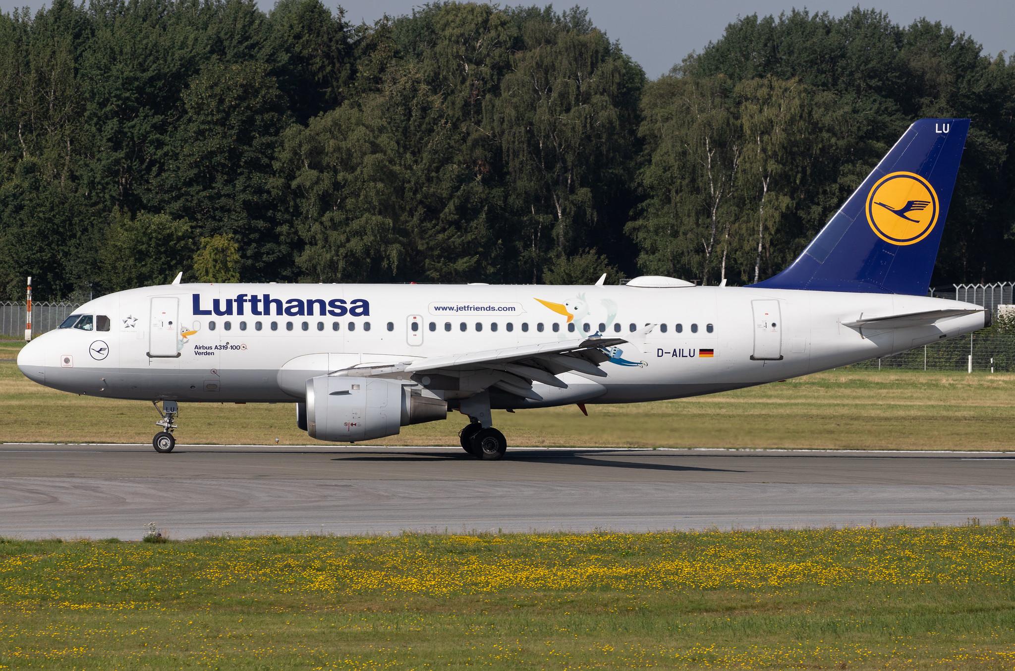 Hamburg Airport: Lufthansa (LH / DLH) |  Livery: Lu Sticker |  Airbus A319-114 A319 | D-AILU | MSN 0744