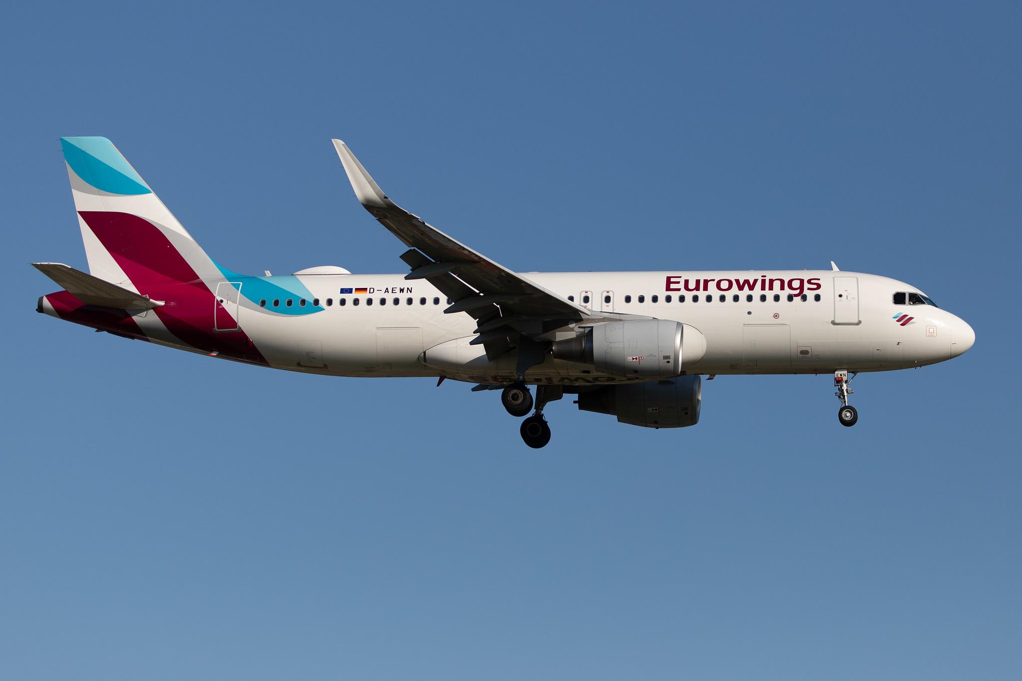 Hamburg Airport: Eurowings (EW / EWG) |  Airbus A320-214 A320 | D-AEWN | MSN 7393