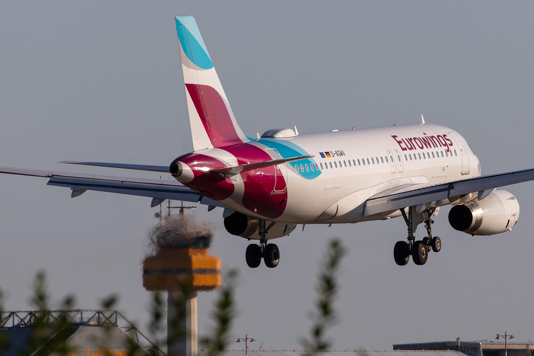 Hamburg Airport: Eurowings (EW / EWG) |  Airbus A319-132 A319 | D-AGWV | MSN 5467