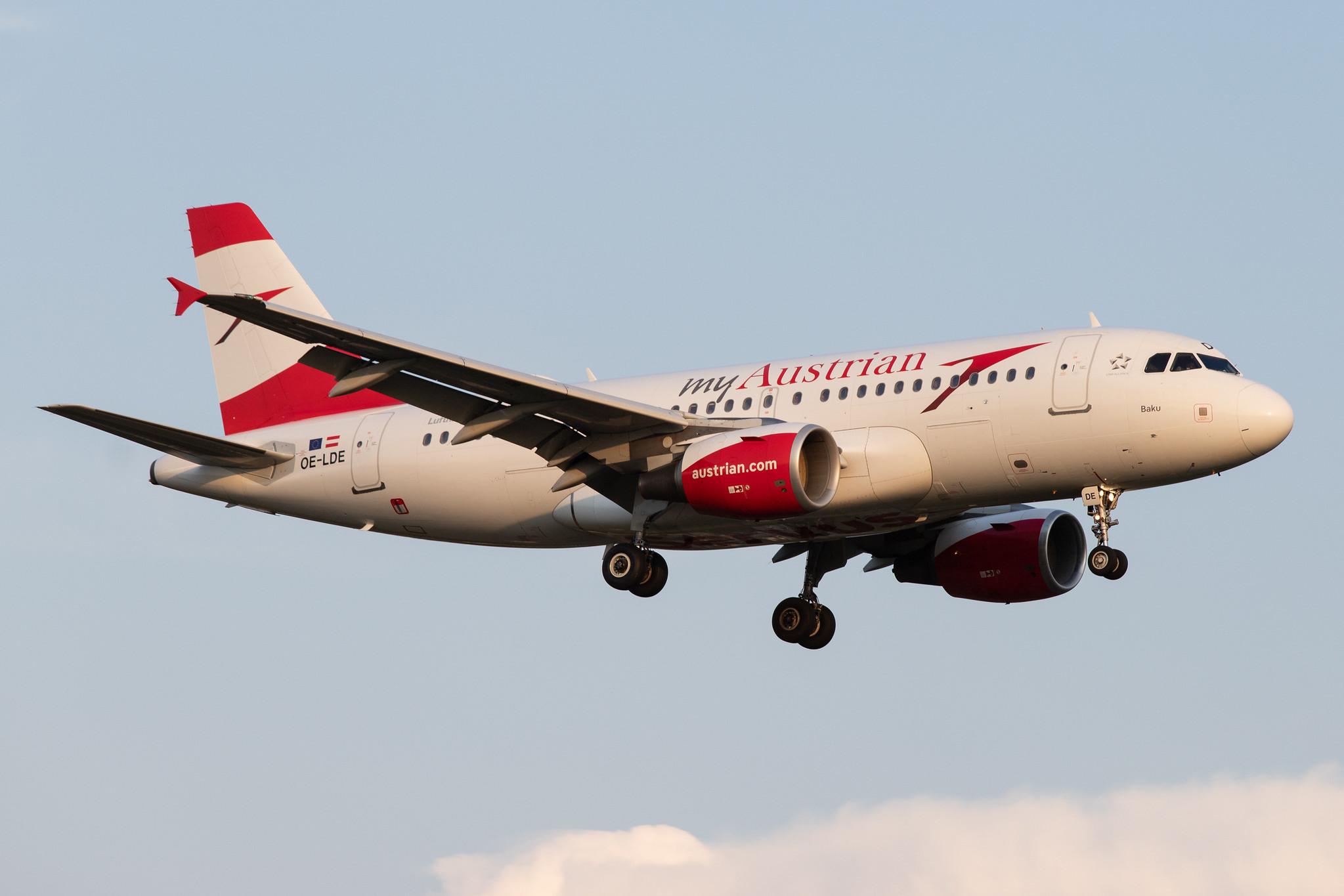 Hamburg Airport: Austrian Airlines (OS / AUA) |  Airbus A319-112 A319 | OE-LDE | MSN 2494
