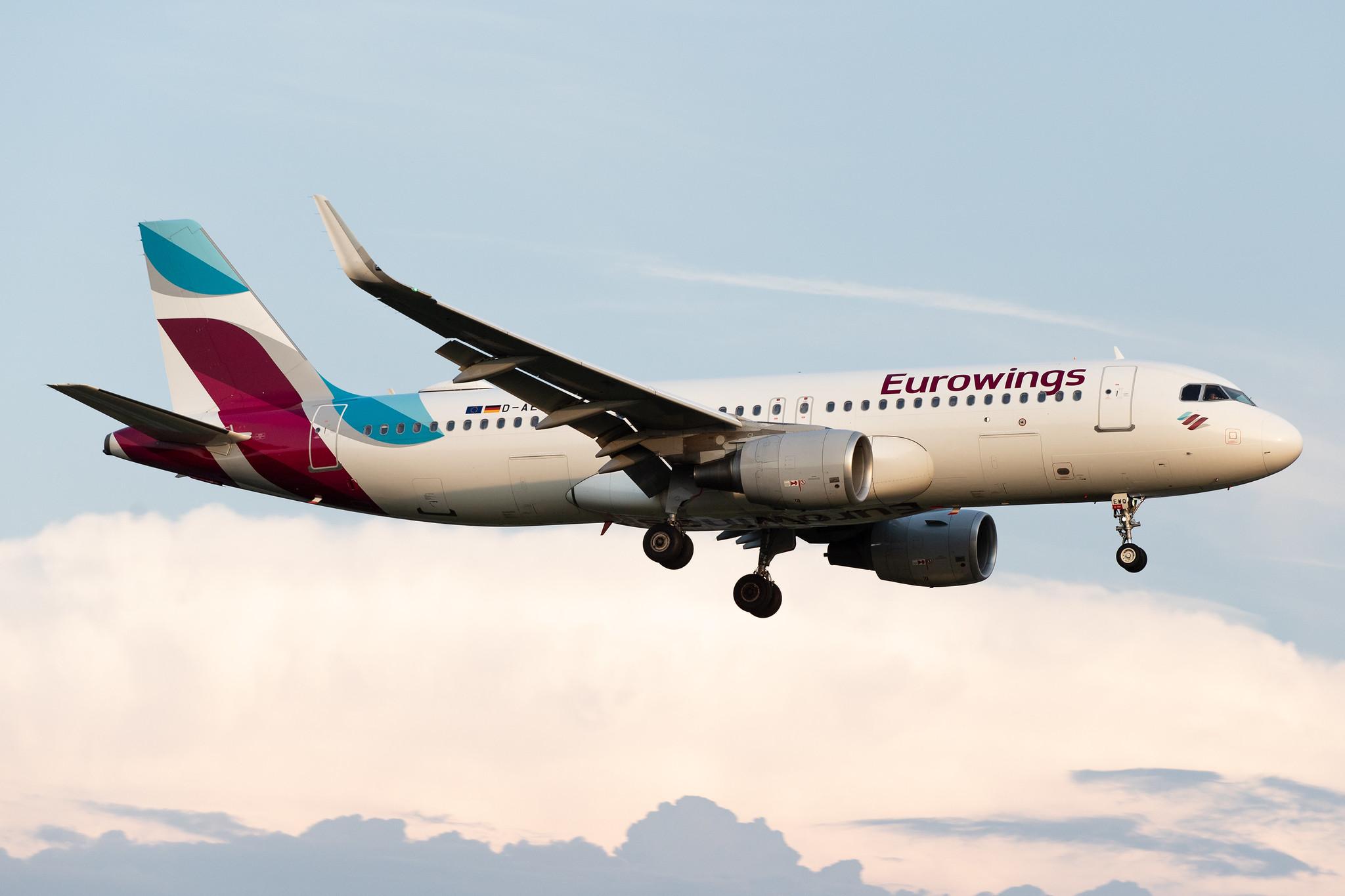 Hamburg Airport: Eurowings (EW / EWG) |  Airbus A320-214 A320 | D-AEWQ | MSN 7398