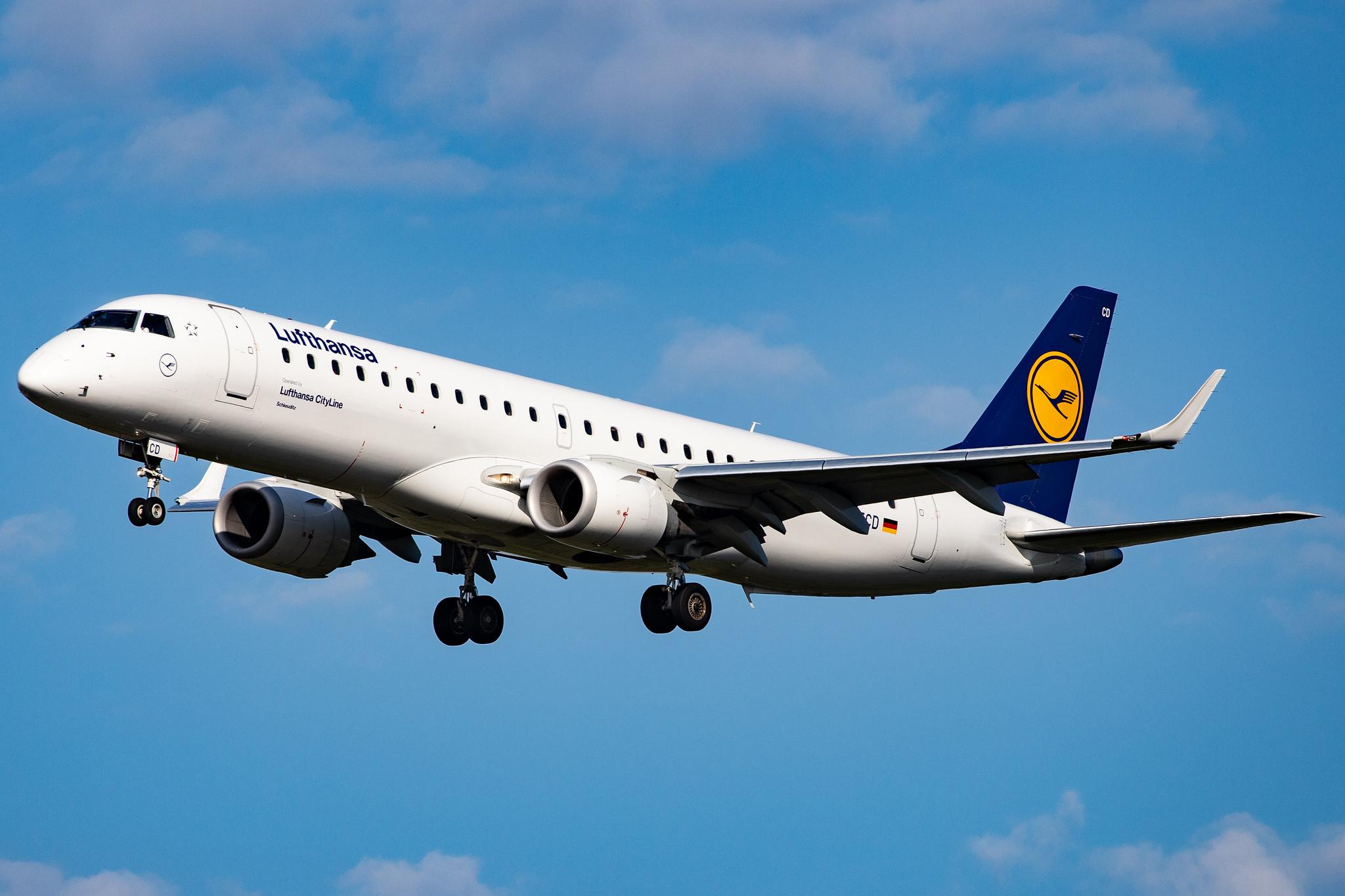 Frankfurt Airport: Lufthansa (LH / DLH) | Operator: Lufthansa CityLine |  Embraer ERJ-190LR E190 | D-AECD | MSN 19000337