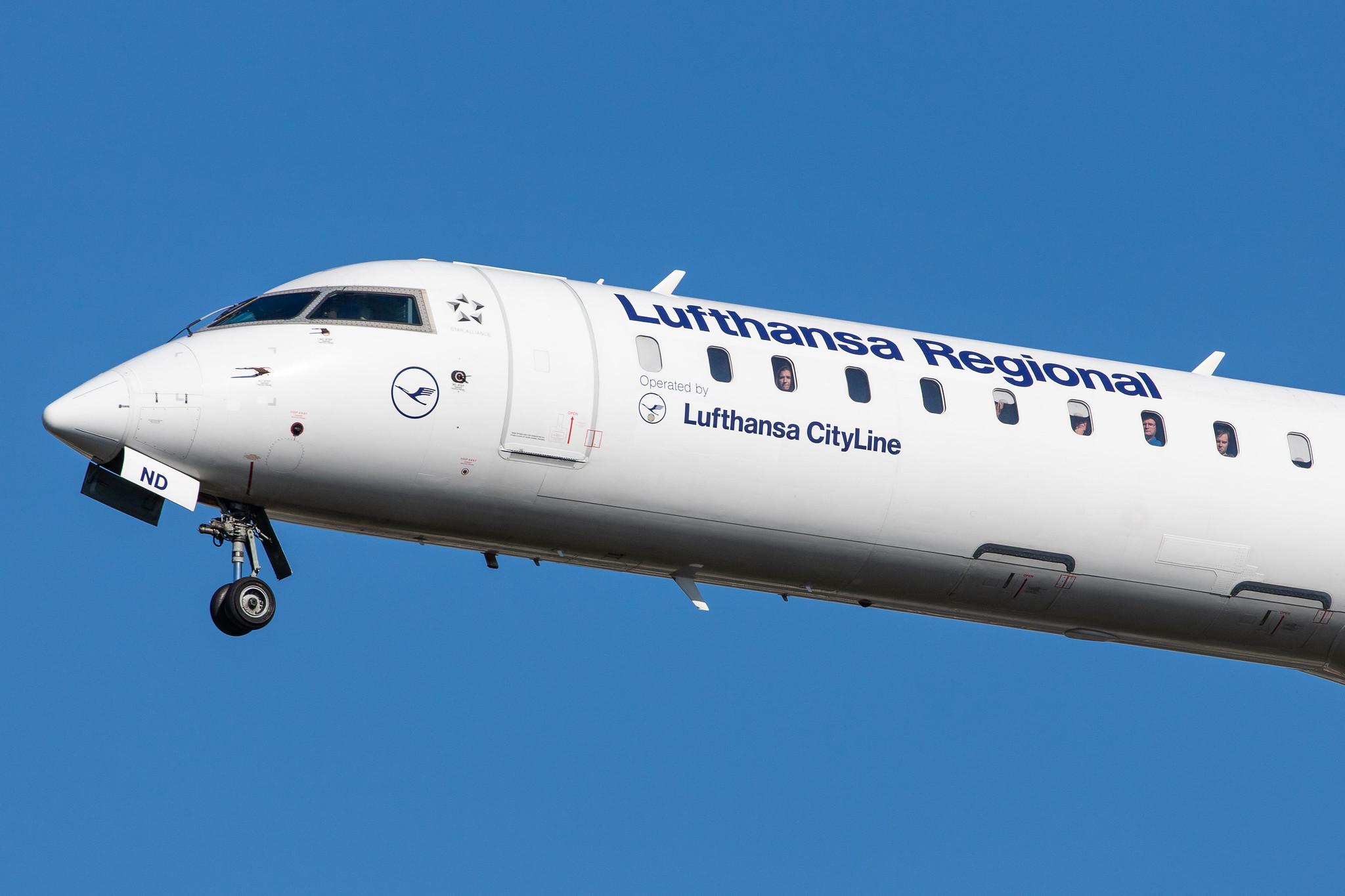 Frankfurt Airport: Lufthansa (LH / DLH) | Operator: Lufthansa CityLine |  Bombardier CRJ-900LR CRJ9 | D-ACND | MSN 15238
