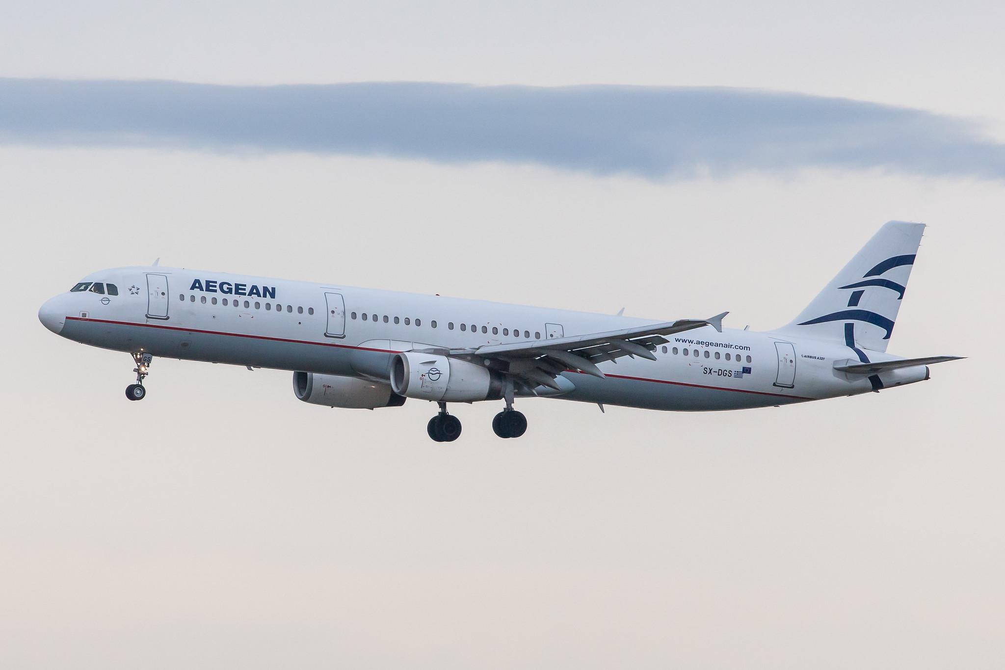 Frankfurt Airport: Aegean Airlines (A3 / AEE) |  Airbus A321-231 A321 | SX-DGS | MSN 1428