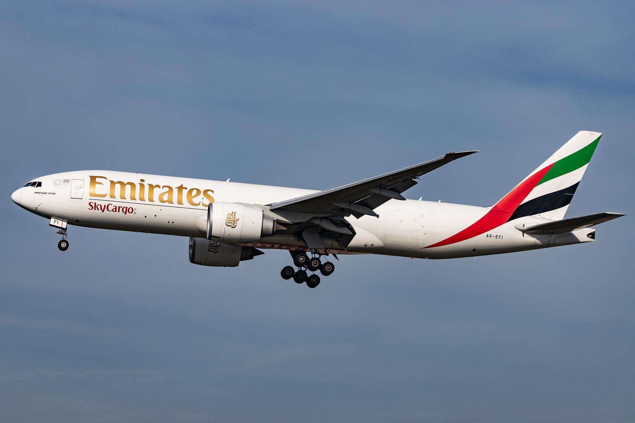 Frankfurt Airport: Emirates SkyCargo (EK / UAE) | Operator: Emirates |  Boeing 777-F1H B77L | A6-EFI | MSN 35609