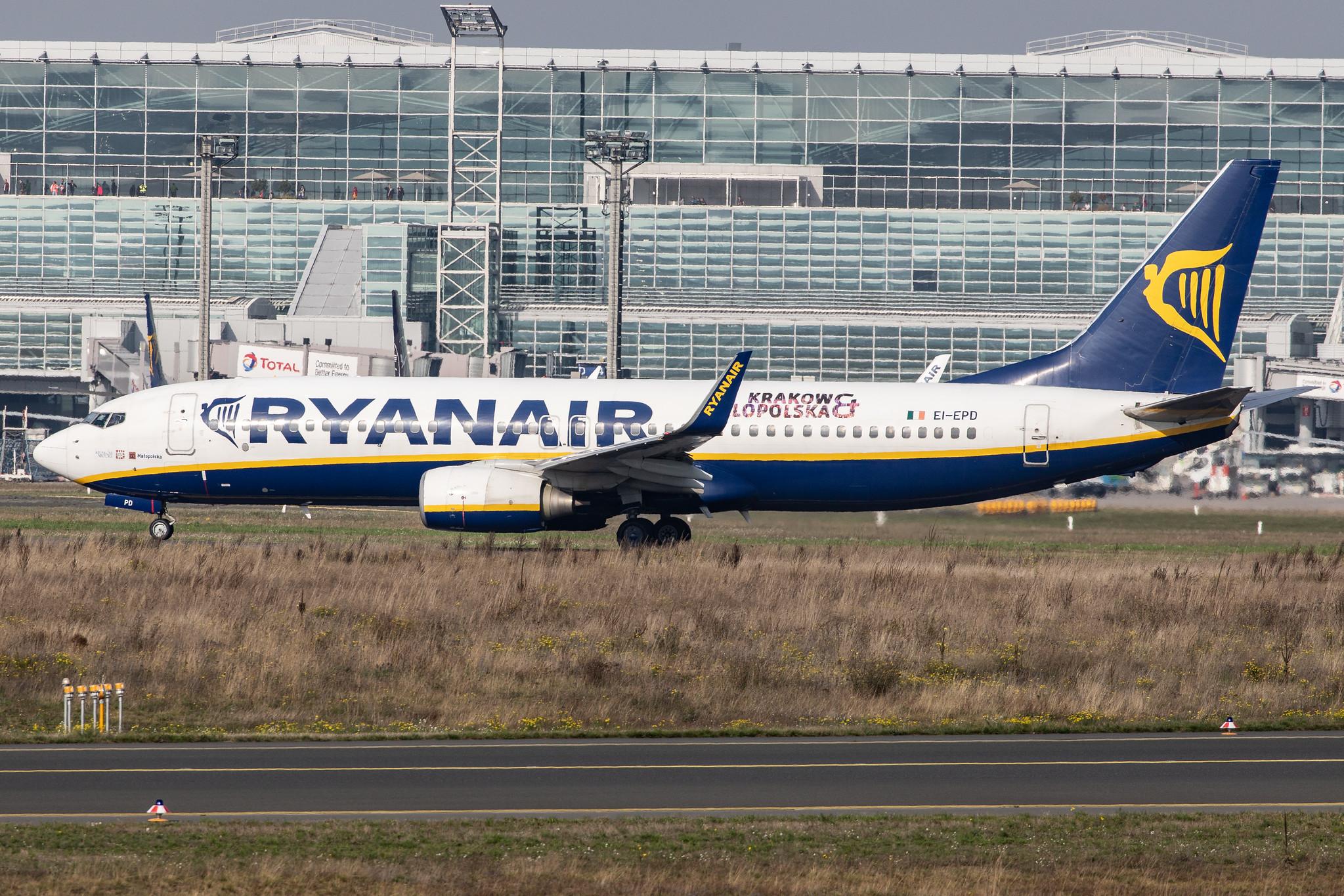 Frankfurt Airport: Ryanair (FR / RYR) |  Boeing 737-8AS B738 | EI-EPD | MSN 40310