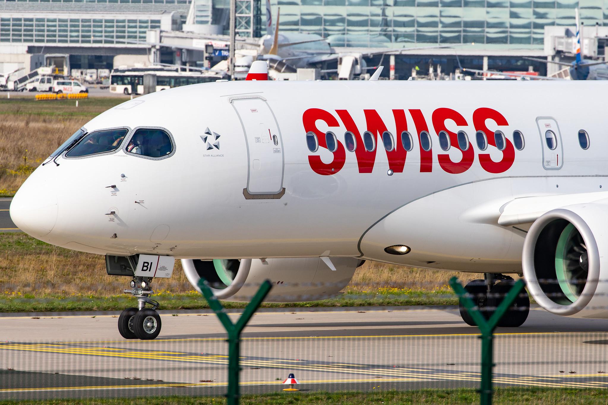 Frankfurt Airport: Swiss (LX / SWR) |  Airbus A220-100 BCS1 | HB-JBI | MSN 50018