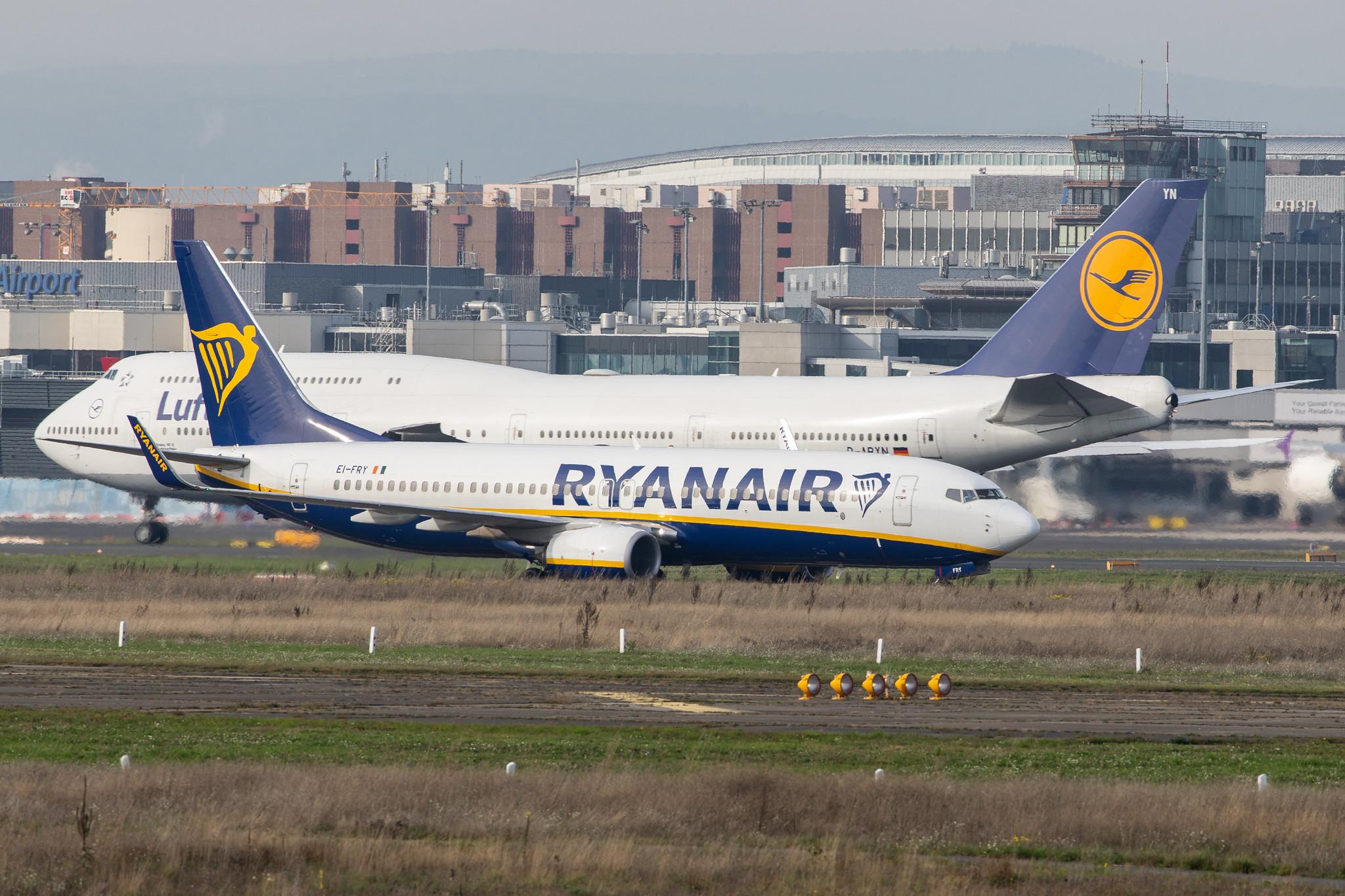 Frankfurt Airport: Ryanair (FR / RYR) |  Boeing 737-8AS B738 | EI-FRY | MSN 44750