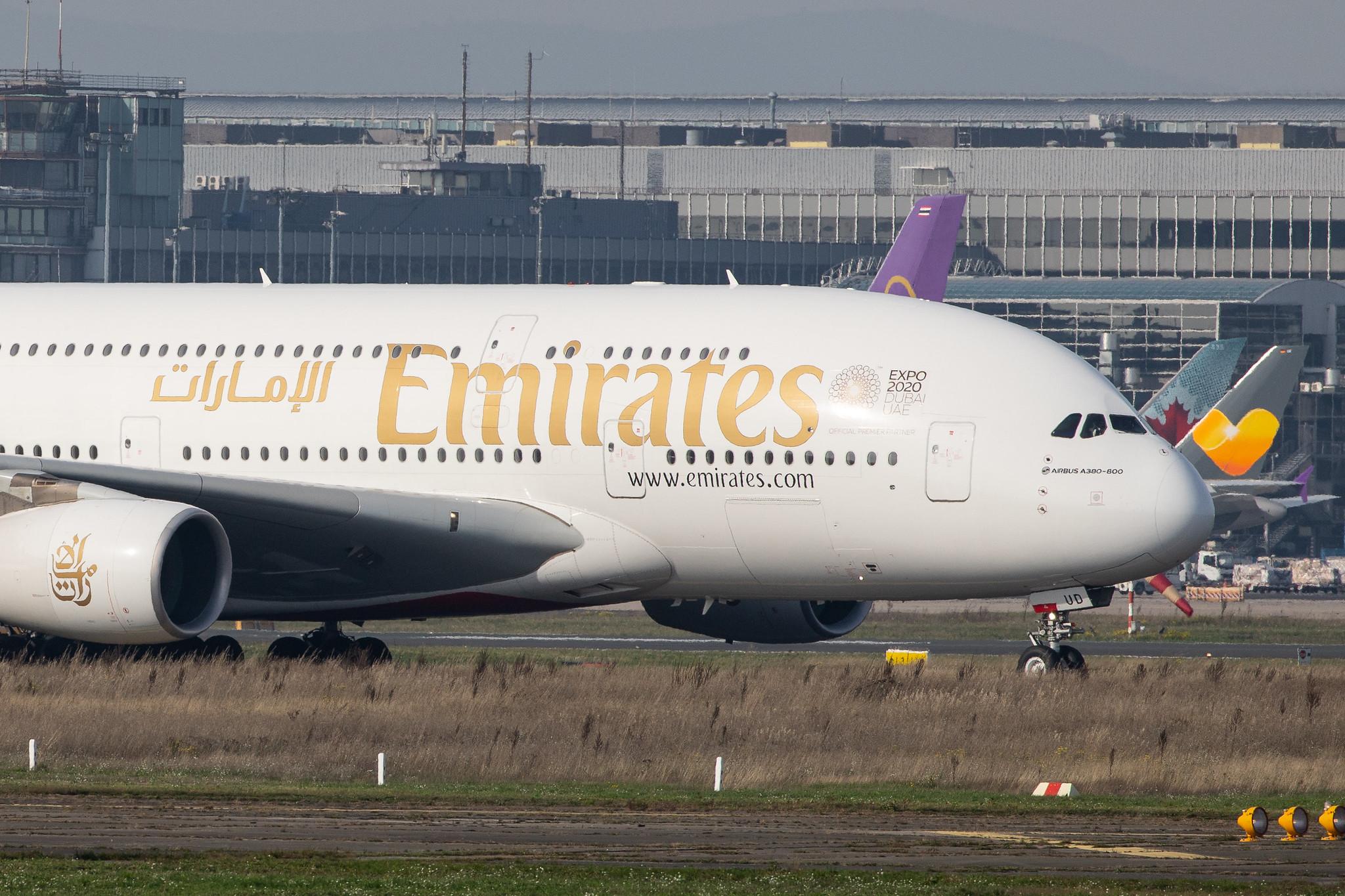 Frankfurt Airport: Emirates (EK / UAE) |  Airbus A380-861 A388 | A6-EUD | MSN 216