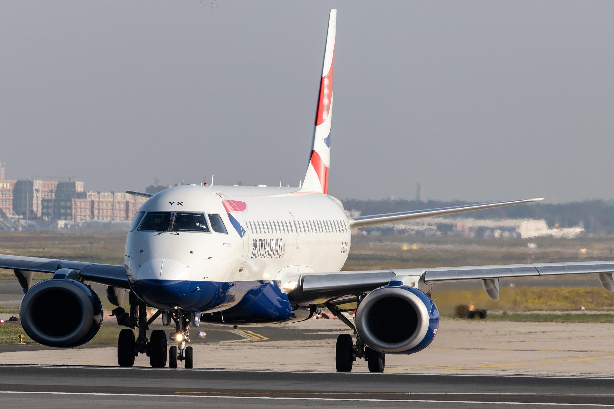Frankfurt Airport: British Airways (BA / BAW) | Operator: BA CityFlyer |  Embraer ERJ-190SR E190 | G-LCYX | MSN 19000178