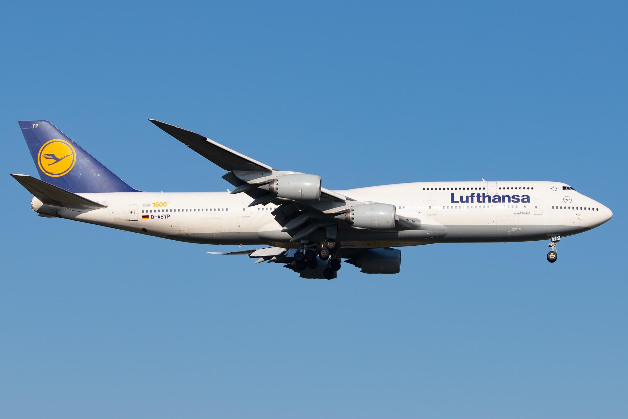 Frankfurt Airport: Lufthansa (LH / DLH) |  Boeing 747-830 B748 | D-ABYP | MSN 37839