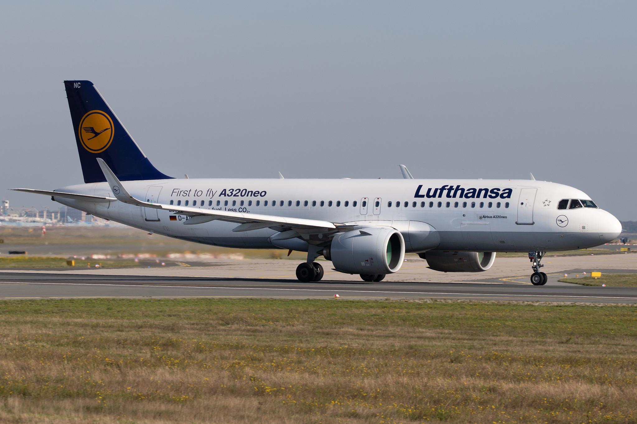 Frankfurt Airport: Lufthansa (LH / DLH) | Livery: First to fly A320neo Sticker | Airbus A320-271N A20N | D-AINC | MSN 6920